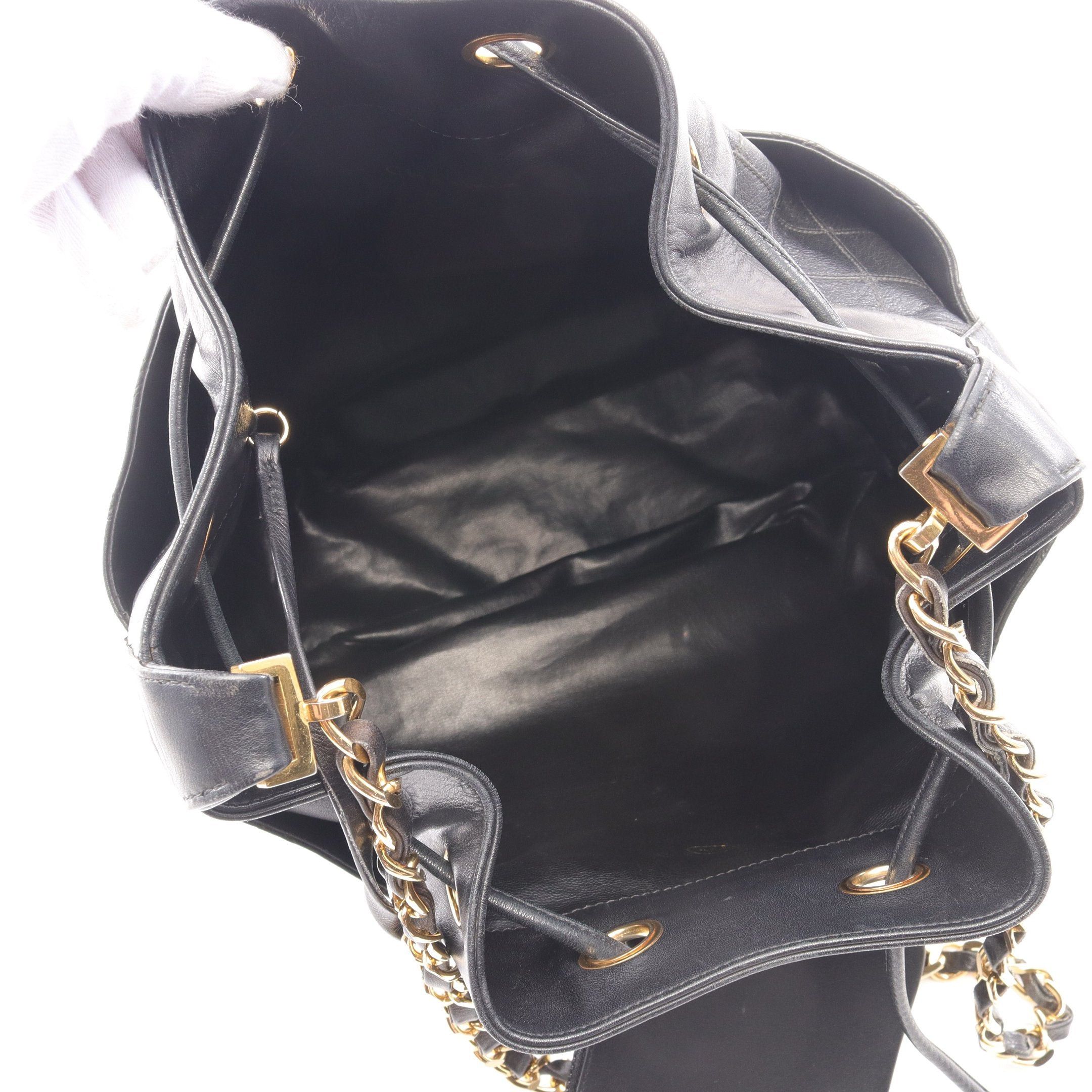 Chanel Chanel Bicolore Bucket Bag Purse Chain Shoulder Leather Black Gold Hardware With Pouch Size ONE SIZE - 3 Thumbnail