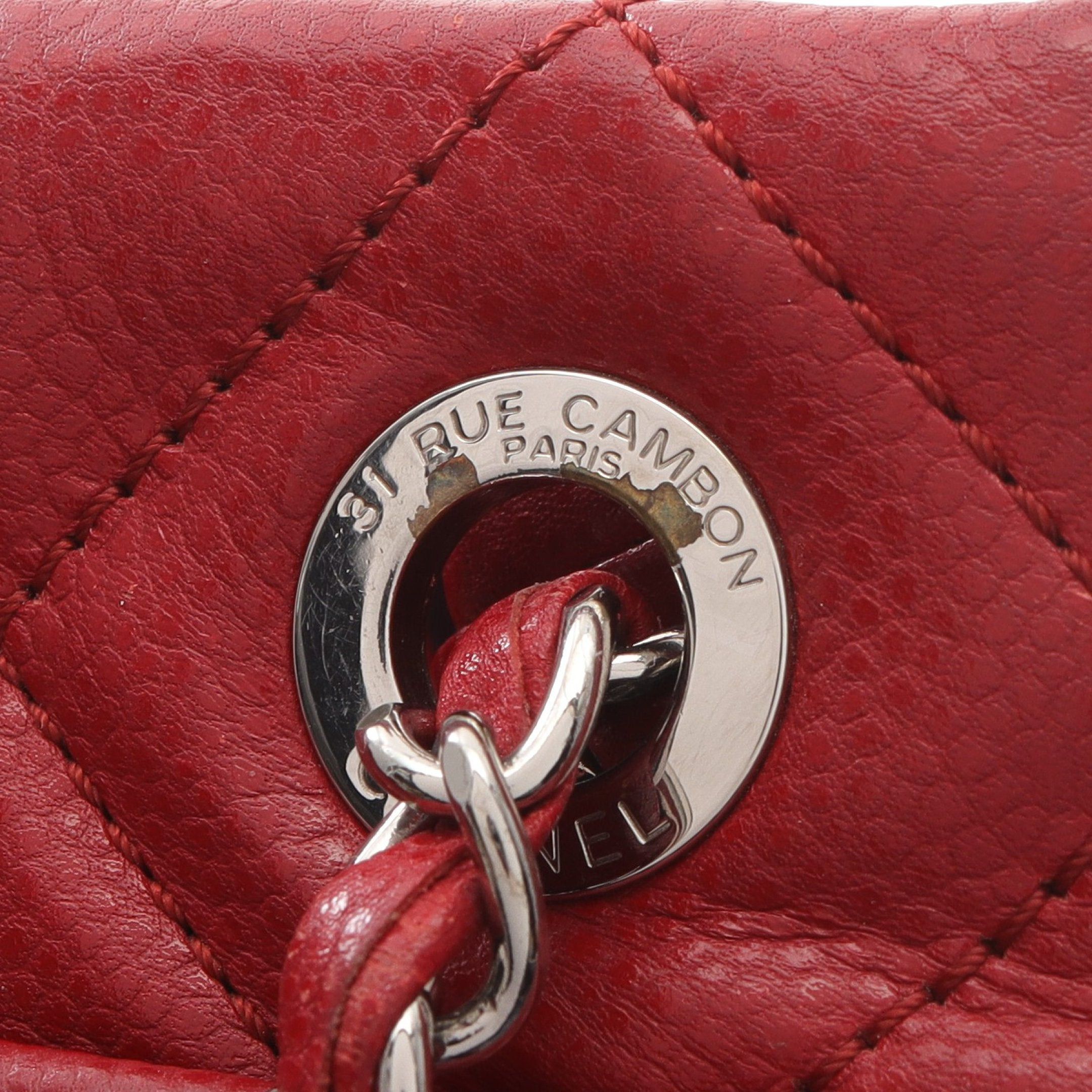 Chanel Chanel Matelasse Chain Shoulder Bag Tote Caviar Skin Red Silver Hardware Size ONE SIZE - 7 Thumbnail