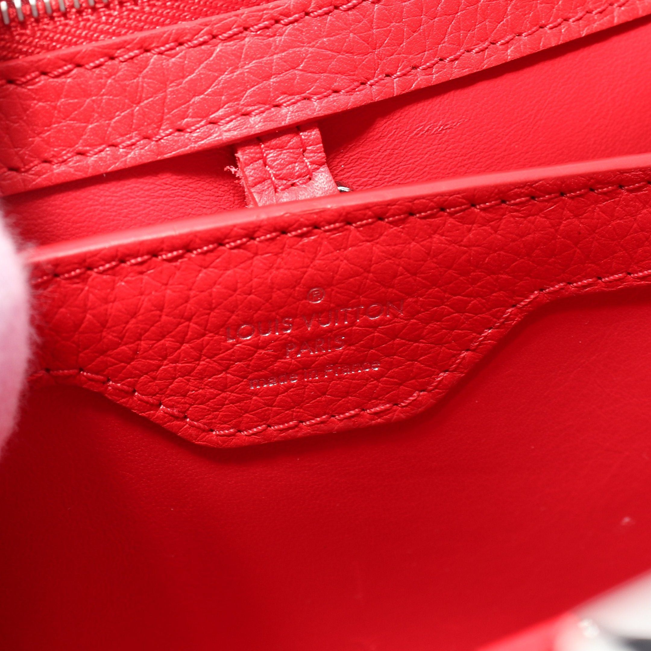 Louis Vuitton Louis Vuitton Capucines Bb Ruby Handbag Taurillon Leather Red Size ONE SIZE - 4 Thumbnail