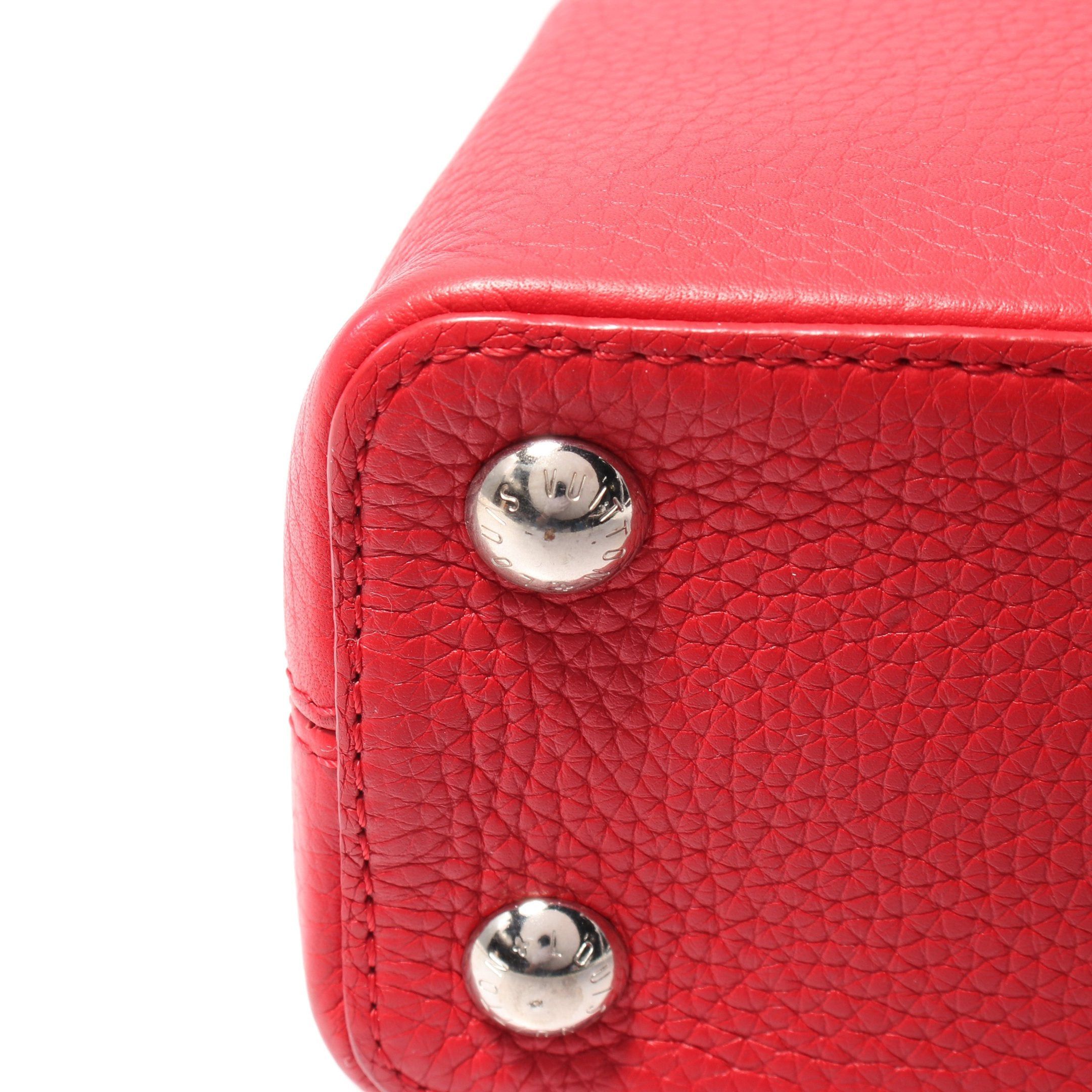 Louis Vuitton Louis Vuitton Capucines Bb Ruby Handbag Taurillon Leather Red Size ONE SIZE - 10 Thumbnail