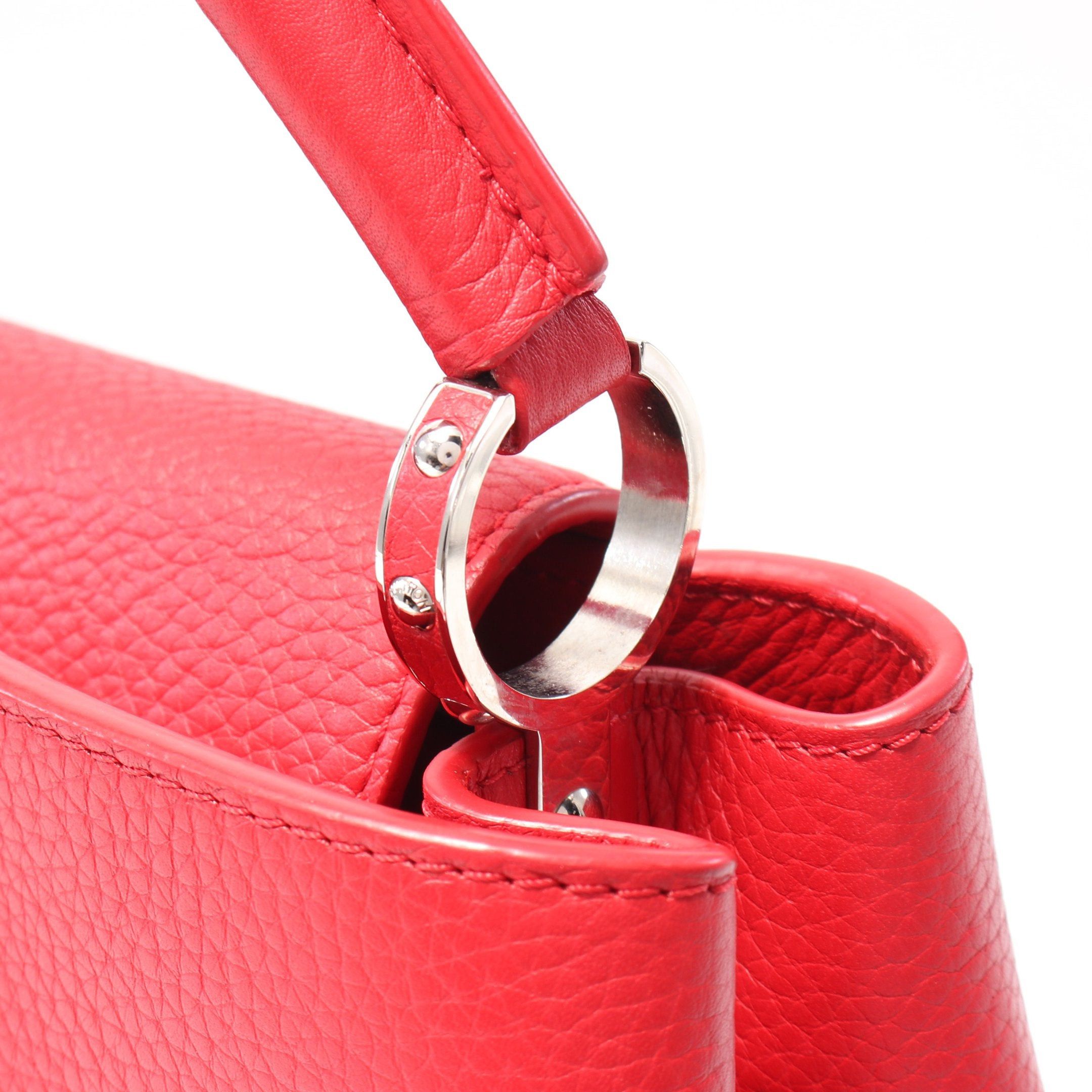 Louis Vuitton Louis Vuitton Capucines Bb Ruby Handbag Taurillon Leather Red Size ONE SIZE - 8 Thumbnail