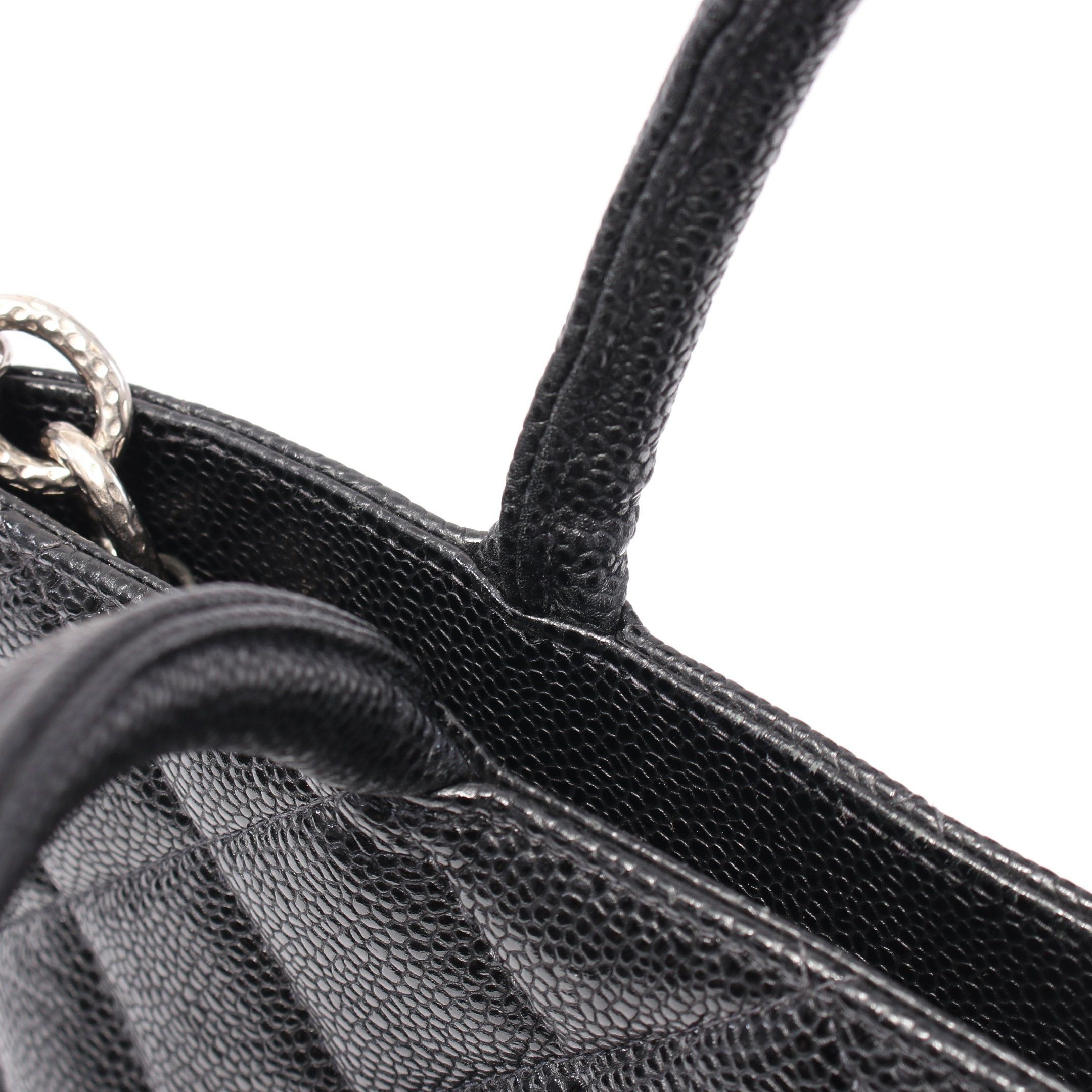Chanel Chanel Reissue Tote Handbag Bag Caviar Skin Black Silver Hardware Size ONE SIZE - 8 Thumbnail