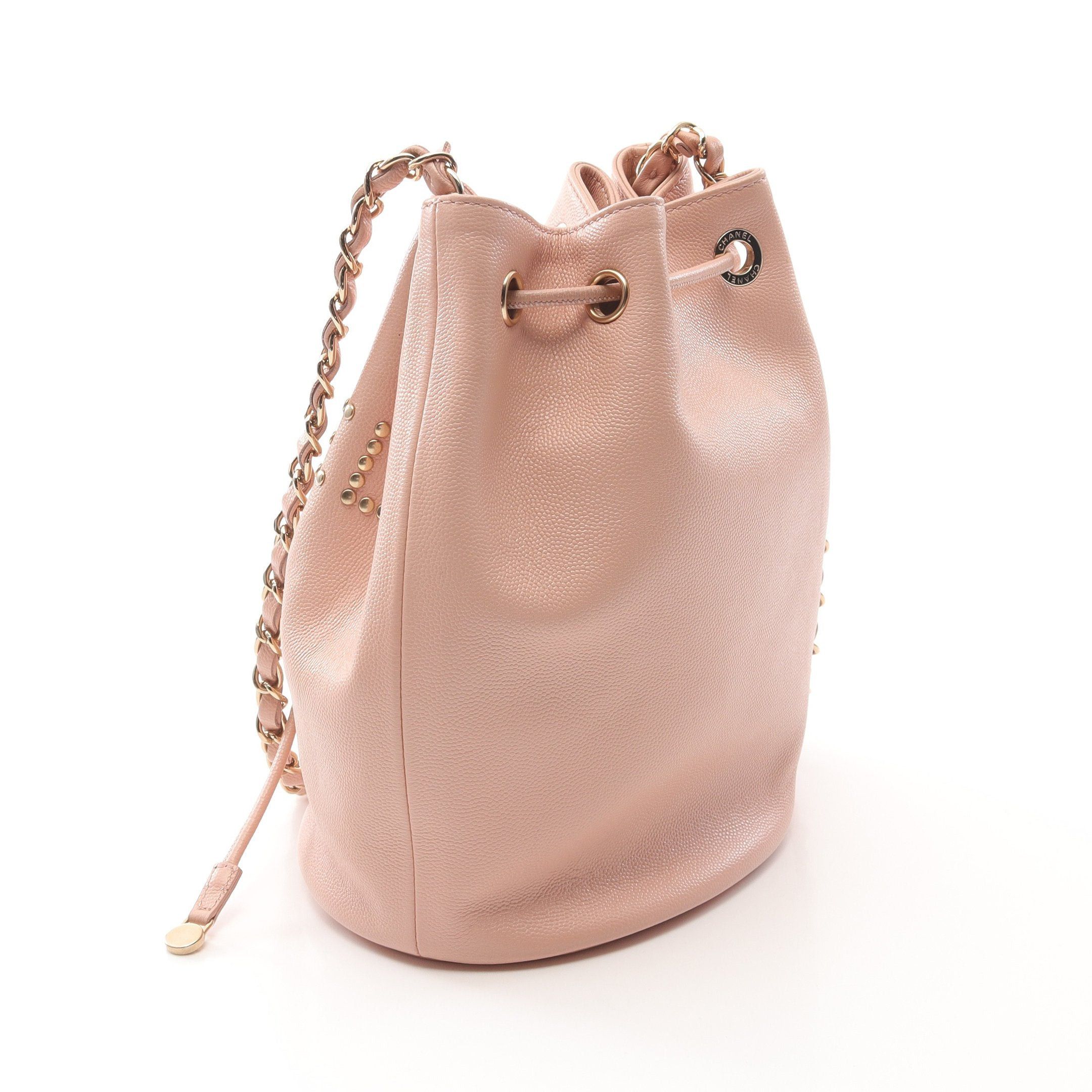 Chanel Chanel Deauville Stud Logo Purse Chain Shoulder Bag Caviar Skin Pink Gold Hardware Size ONE SIZE - 2 Thumbnail
