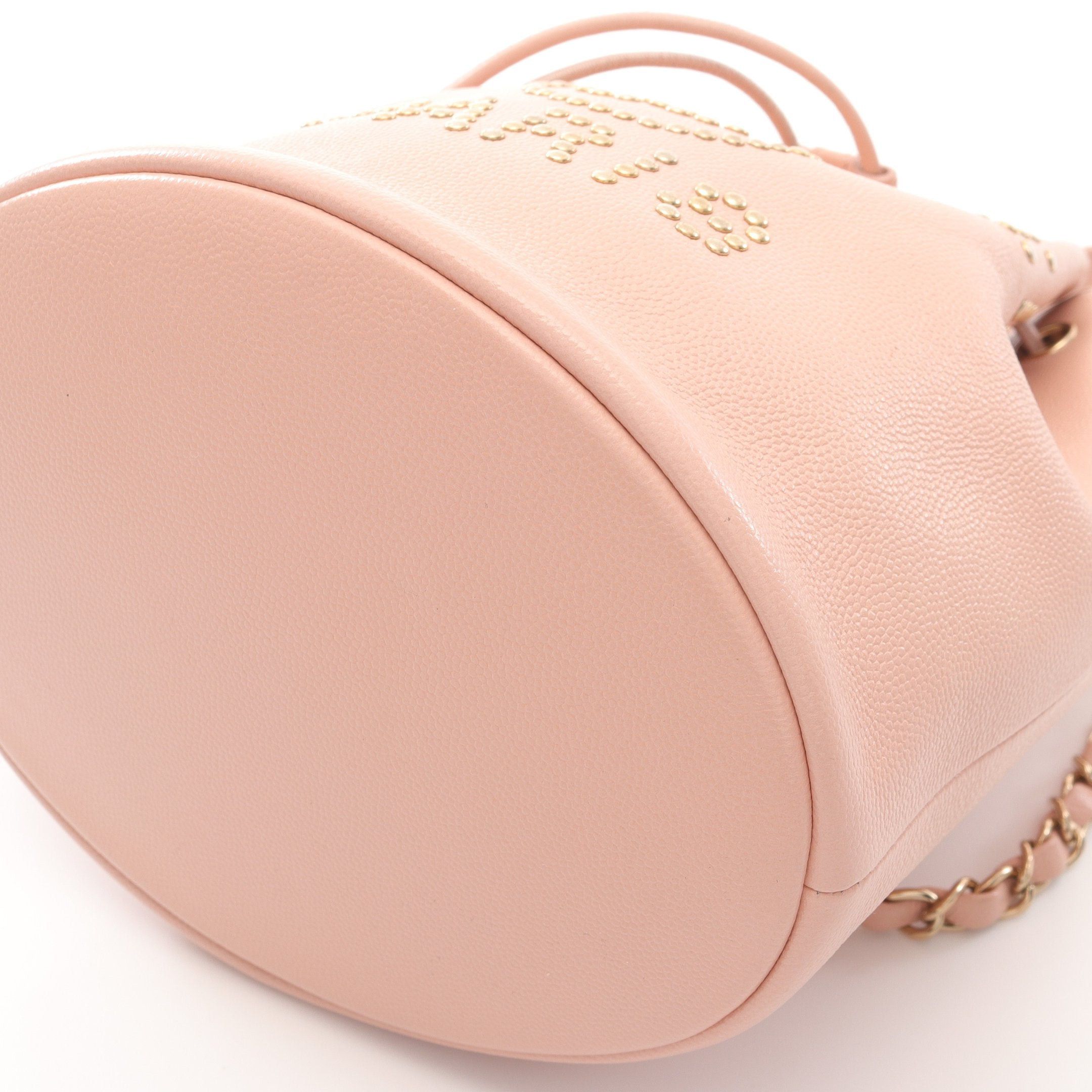 Chanel Chanel Deauville Stud Logo Purse Chain Shoulder Bag Caviar Skin Pink Gold Hardware Size ONE SIZE - 8 Thumbnail