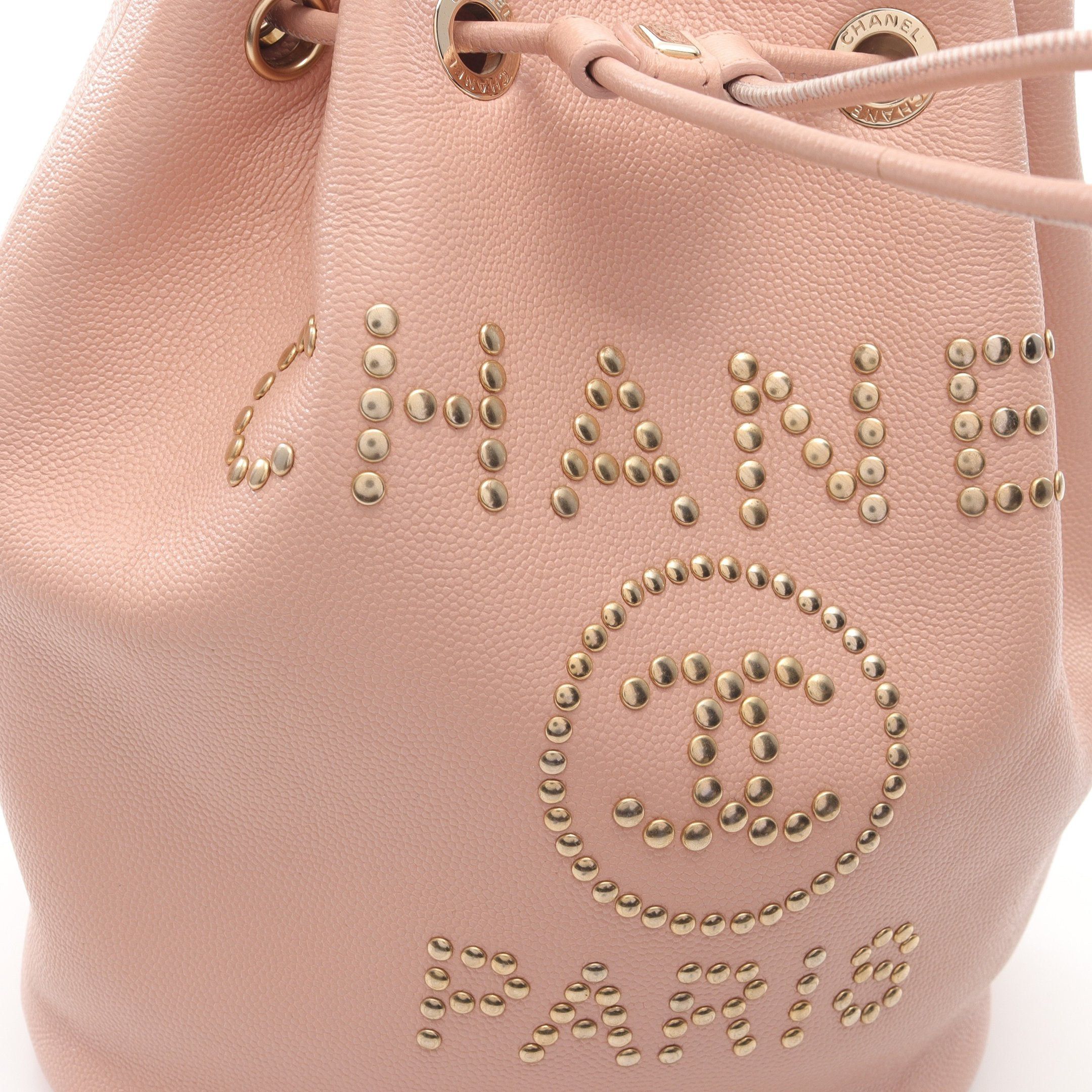Chanel Chanel Deauville Stud Logo Purse Chain Shoulder Bag Caviar Skin Pink Gold Hardware Size ONE SIZE - 7 Thumbnail