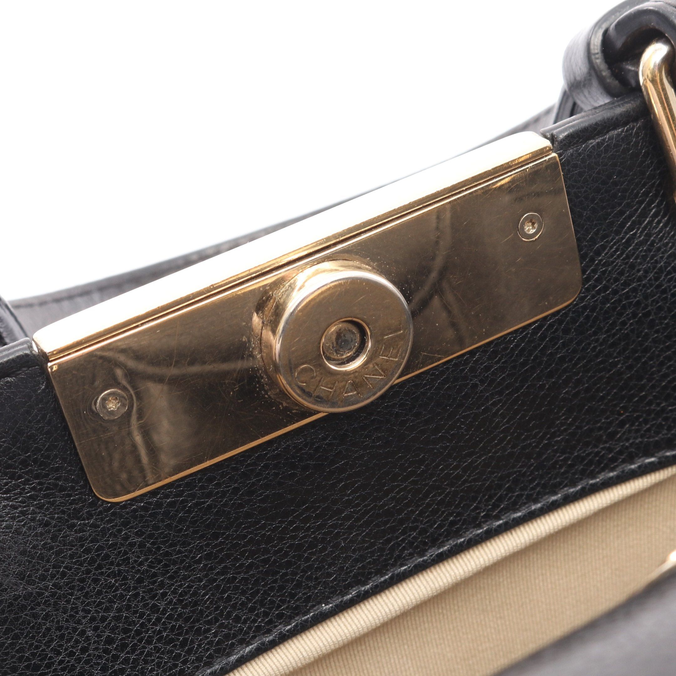 Chanel Chanel Matelasse Click Label Chain Shoulder Bag Leather Black Gold Hardware Size ONE SIZE - 11 Thumbnail