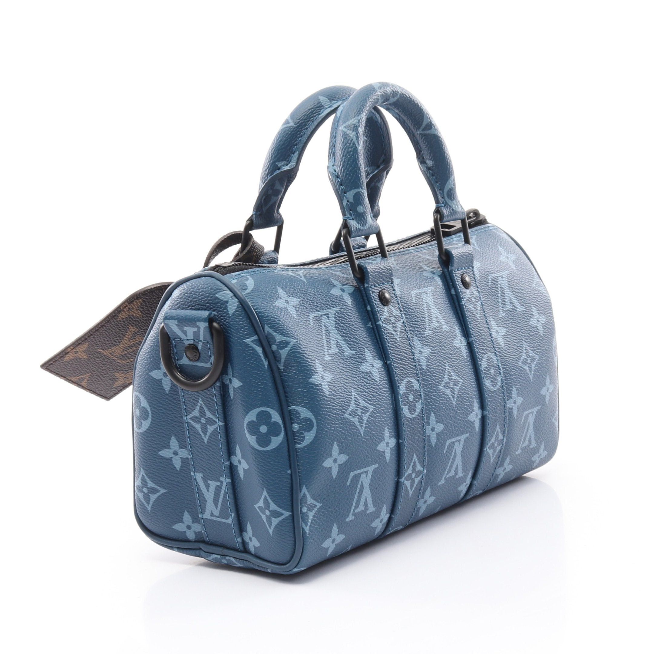 Louis Vuitton Louis Vuitton Keepall 25 Monogram Atlantic Handbag Blue Size ONE SIZE - 2 Thumbnail
