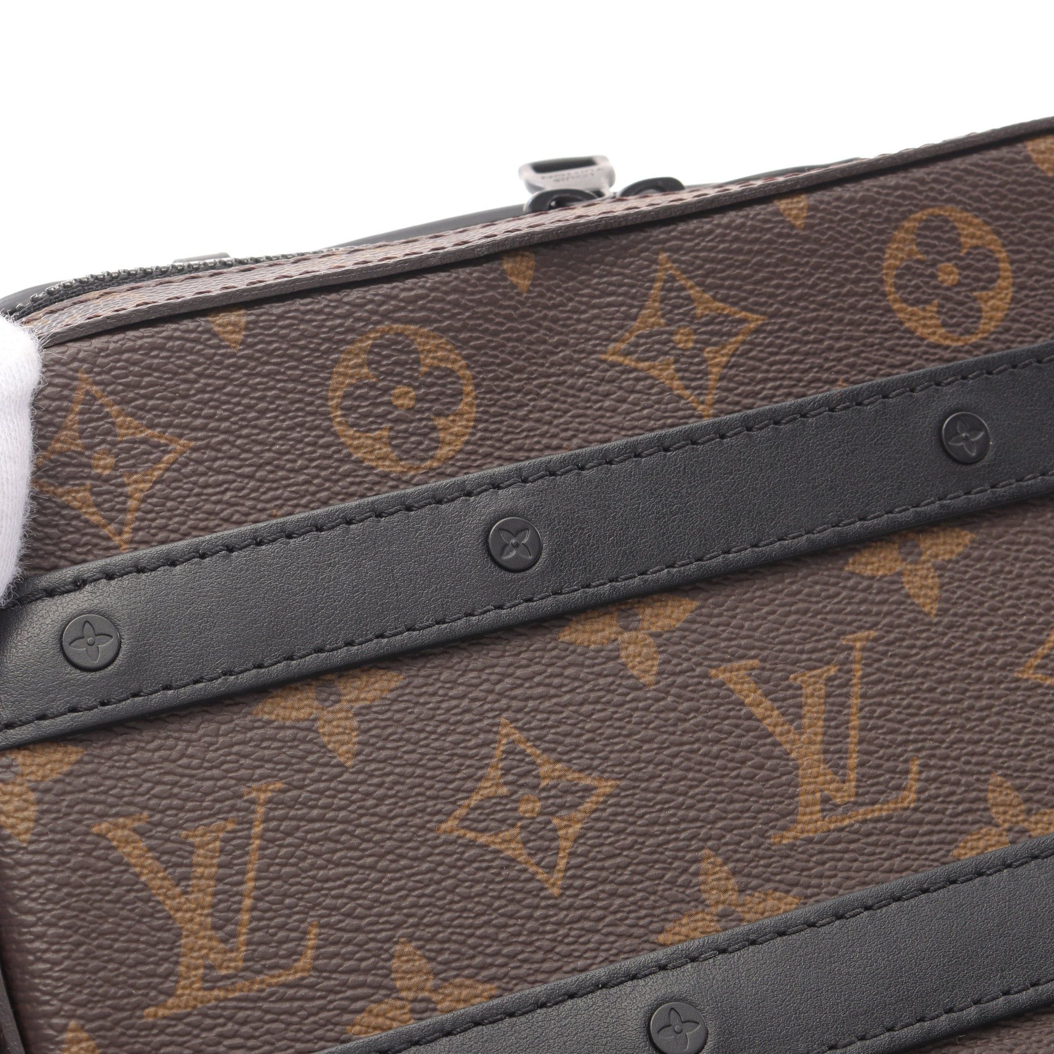 Louis Vuitton Louis Vuitton Handle Soft Trunk Monogram Macassar Handbag Leather Brown Black Size ONE SIZE - 9 Thumbnail