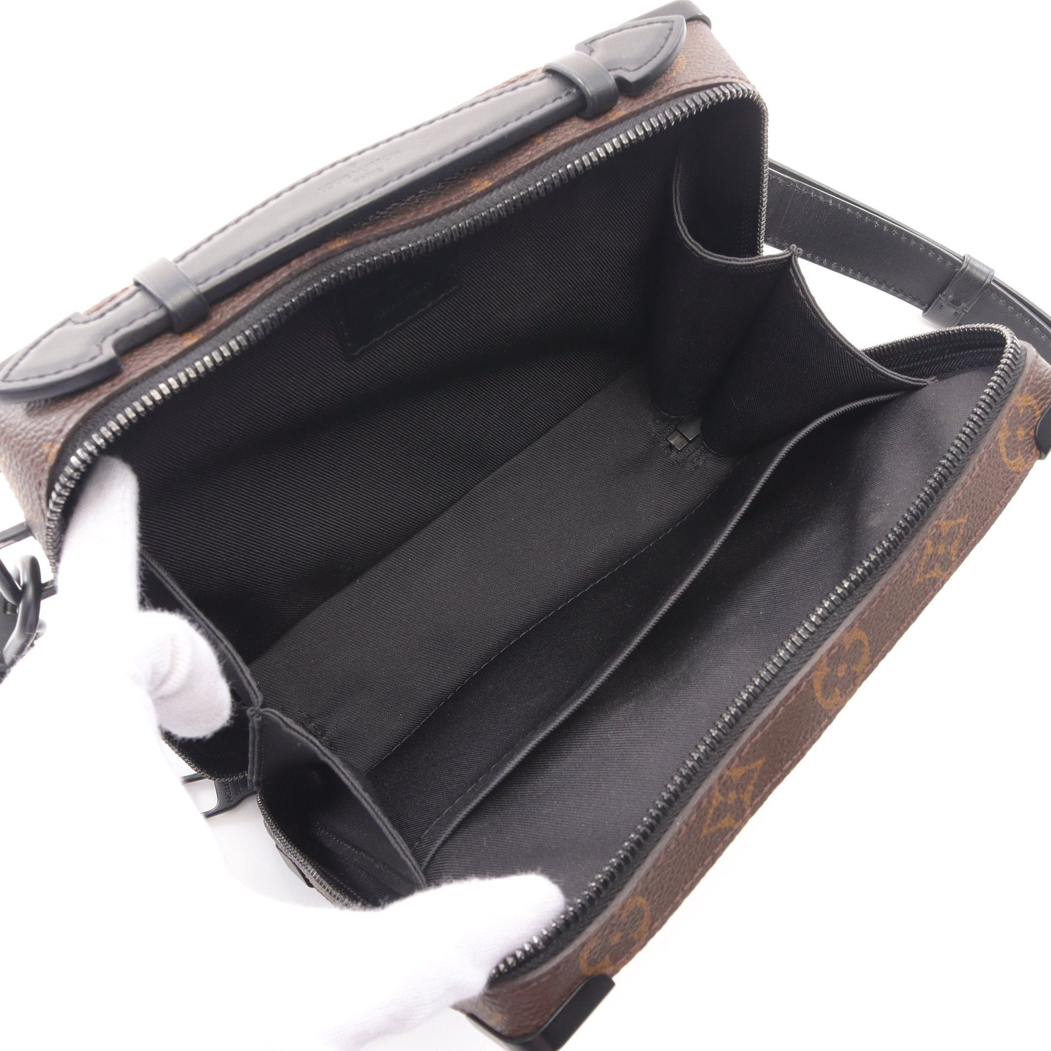 Louis Vuitton Louis Vuitton Handle Soft Trunk Monogram Macassar Handbag Leather Brown Black Size ONE SIZE - 3 Thumbnail