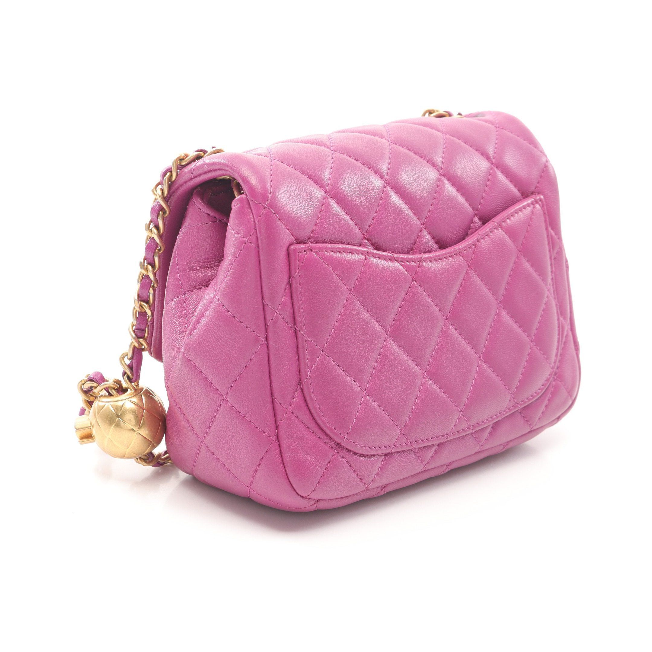 Chanel Chanel Mini Matelasse Chain Shoulder Bag Lambskin Purple Gold Hardware Size ONE SIZE - 2 Thumbnail