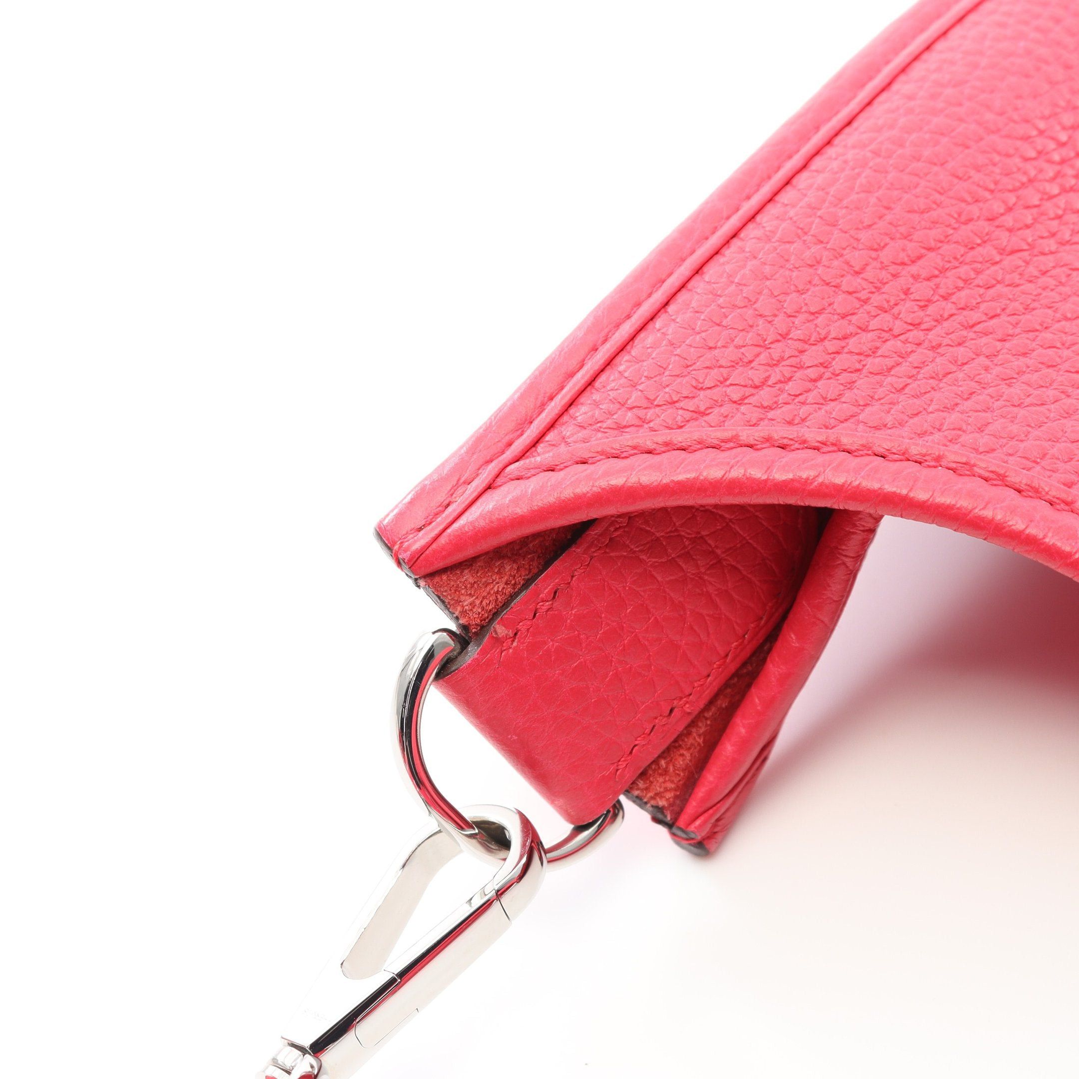 Hermes Hermes Evelyn 3 Troyes Pm Rose Extreme Shoulder Bag Clemence Leather Pink Purple Silver Hardware C Engraved Size ONE SIZE - 7 Thumbnail