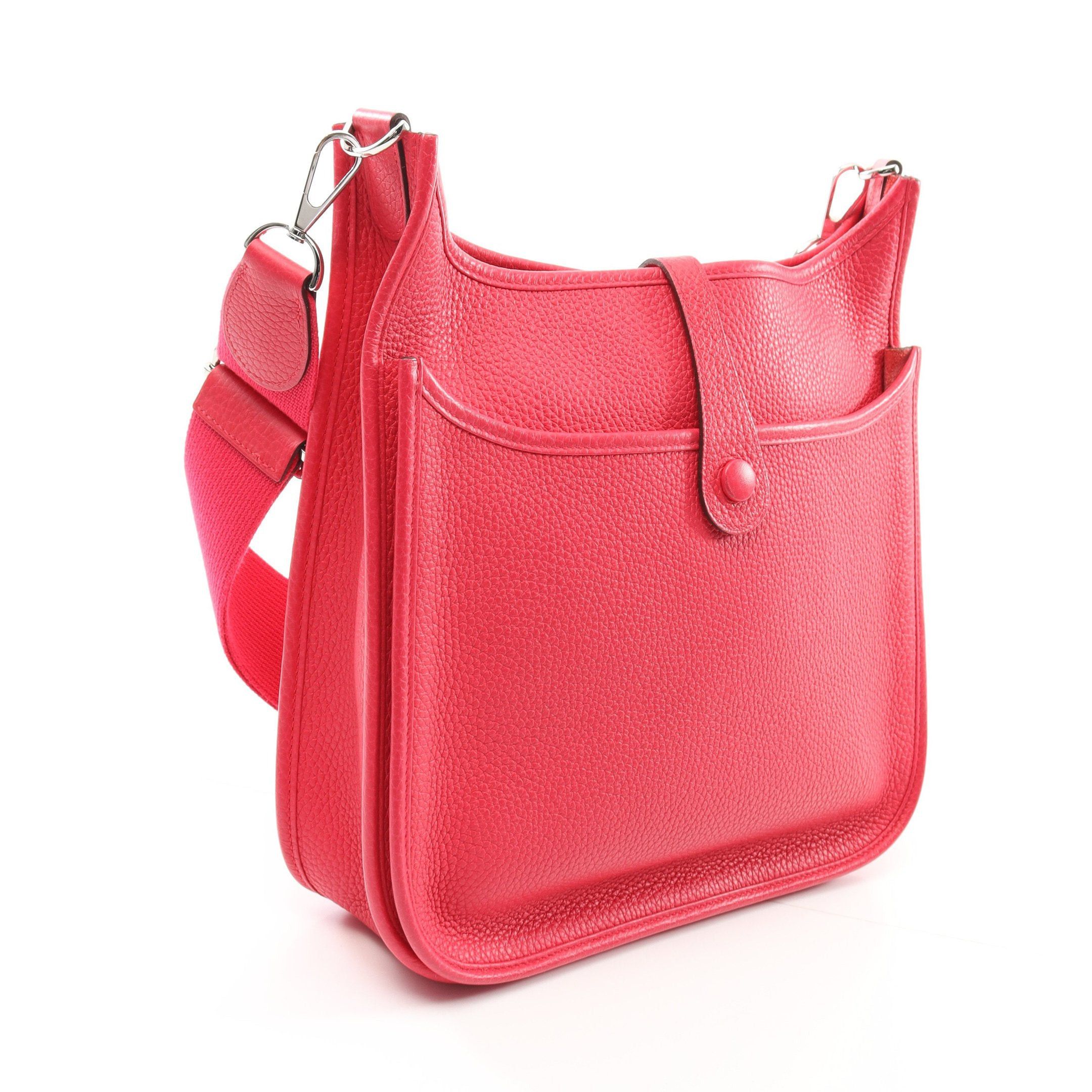 Hermes Hermes Evelyn 3 Troyes Pm Rose Extreme Shoulder Bag Clemence Leather Pink Purple Silver Hardware C Engraved Size ONE SIZE - 2 Thumbnail