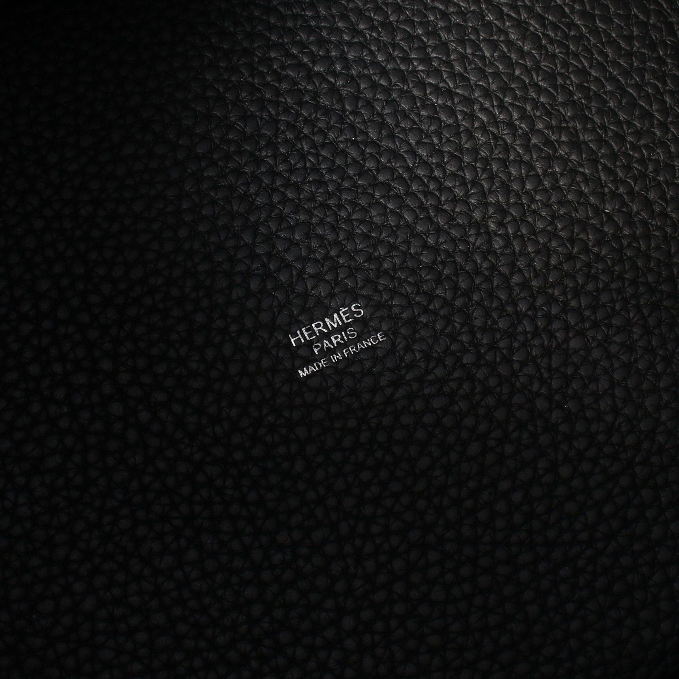 Hermes Hermes Picotane Lock Mm Handbag Clemence Leather Black Silver Hardware X Stamp Size ONE SIZE - 4 Thumbnail
