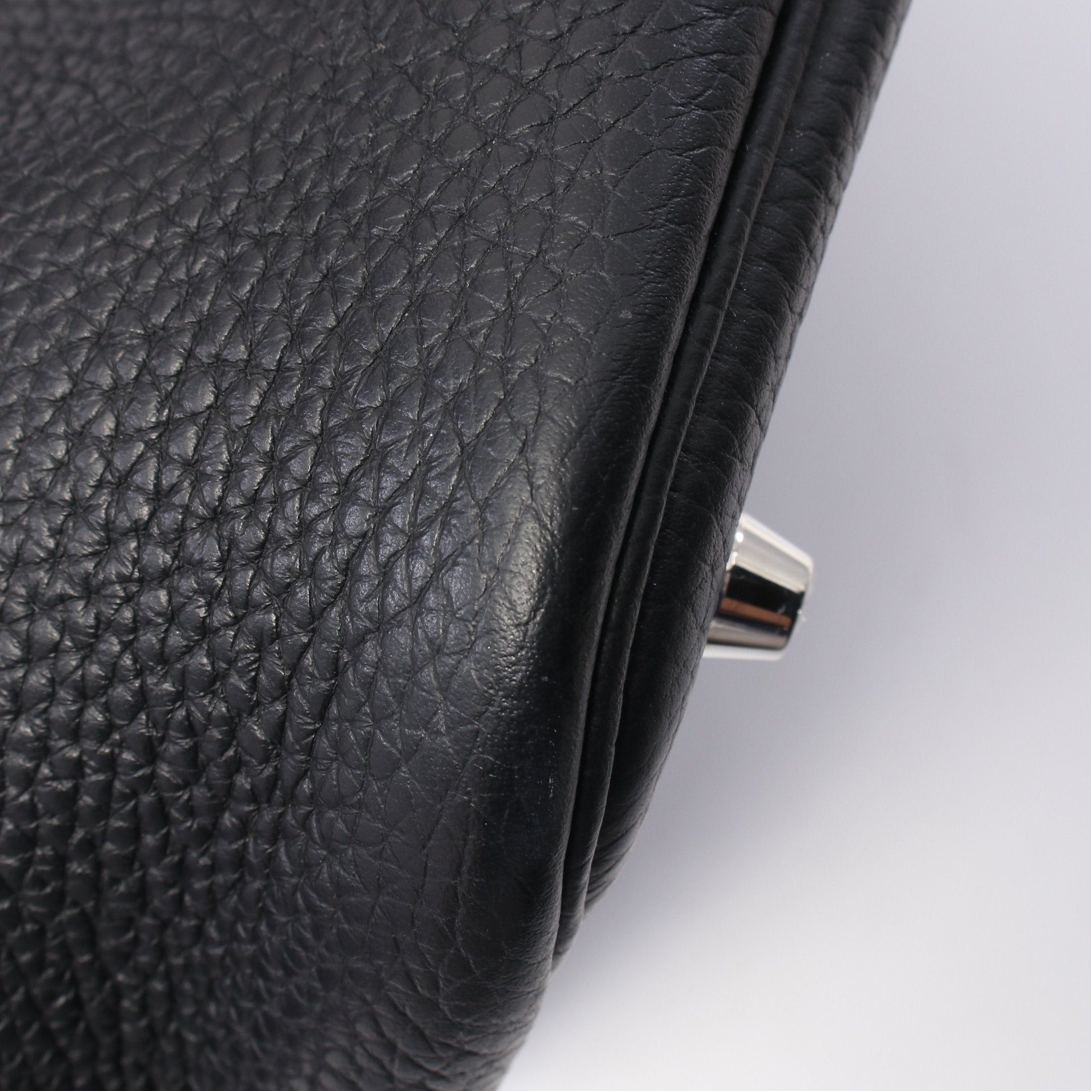Hermes Hermes Picotane Lock Mm Handbag Clemence Leather Black Silver Hardware X Stamp Size ONE SIZE - 6 Thumbnail