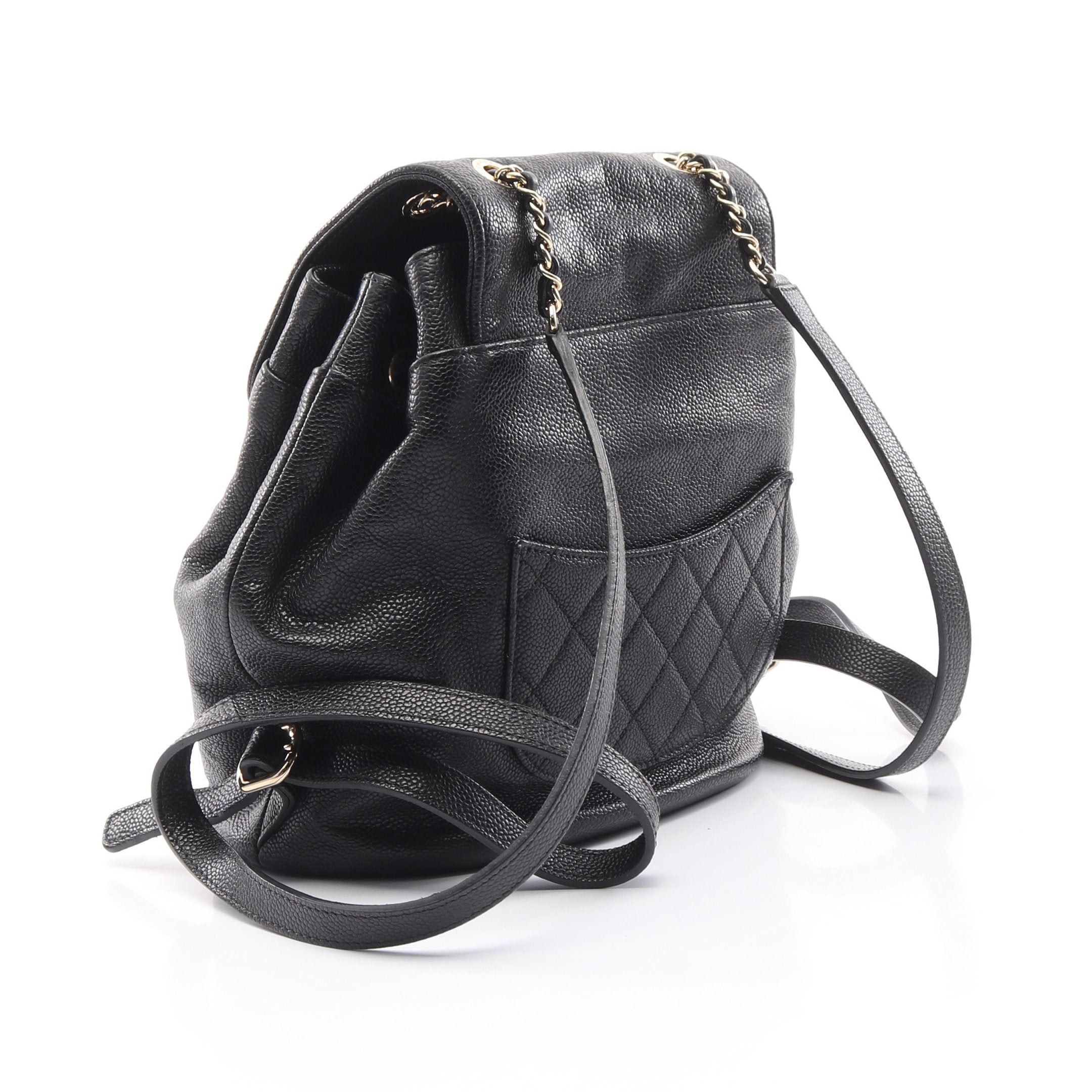 Chanel Chanel Matelasse Backpack Rucksack Caviar Skin Black Gold Hardware Size ONE SIZE - 2 Thumbnail