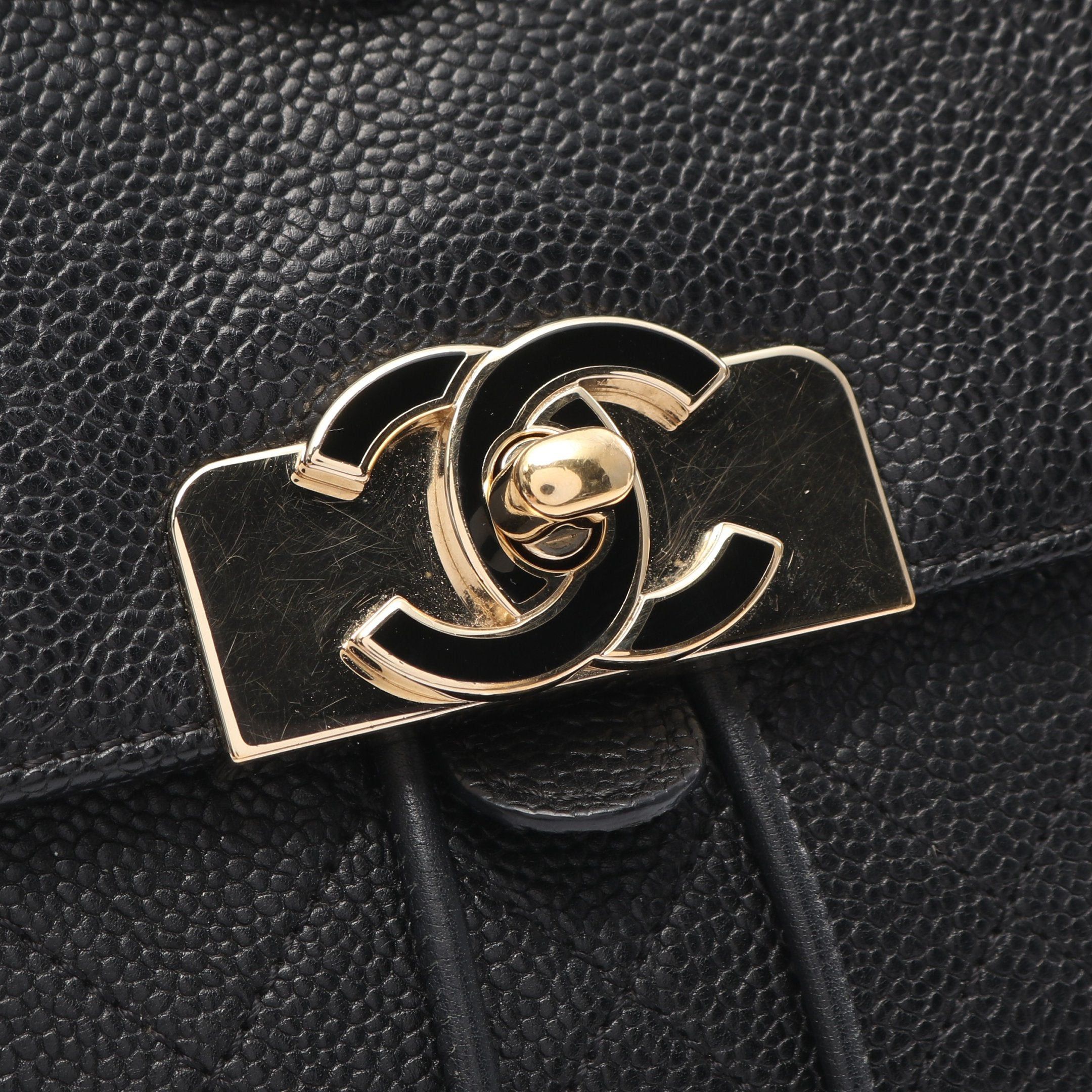 Chanel Chanel Matelasse Backpack Rucksack Caviar Skin Black Gold Hardware Size ONE SIZE - 8 Thumbnail