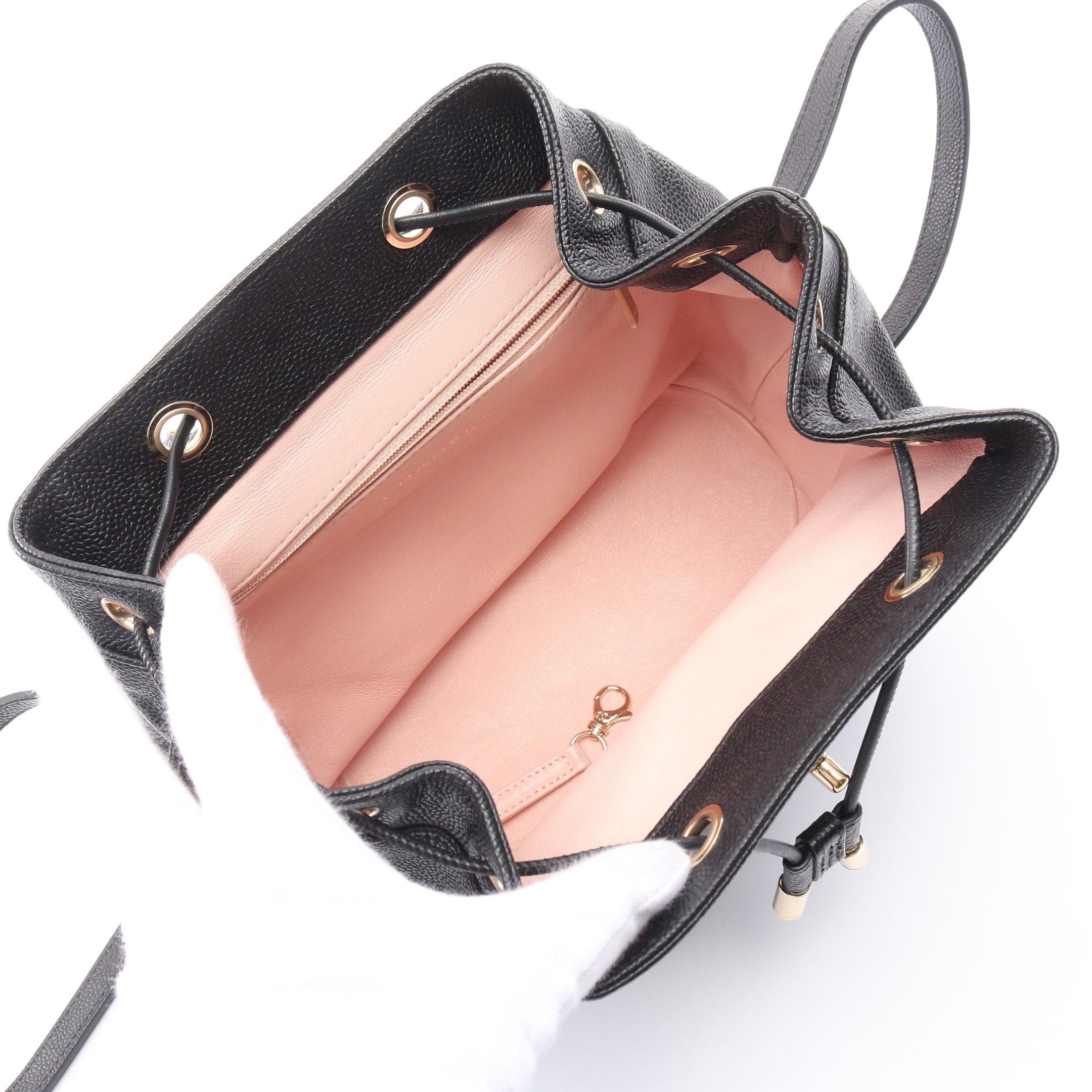Chanel Chanel Matelasse Backpack Rucksack Caviar Skin Black Gold Hardware Size ONE SIZE - 3 Thumbnail