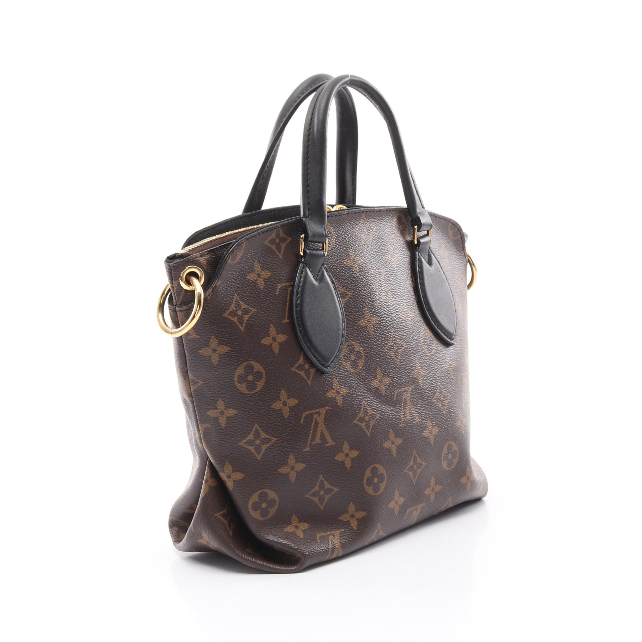 Louis Vuitton Louis Vuitton Flower Zipped Tote Pm Monogram Noir Handbag Bag Leather Brown Black Size ONE SIZE - 2 Thumbnail
