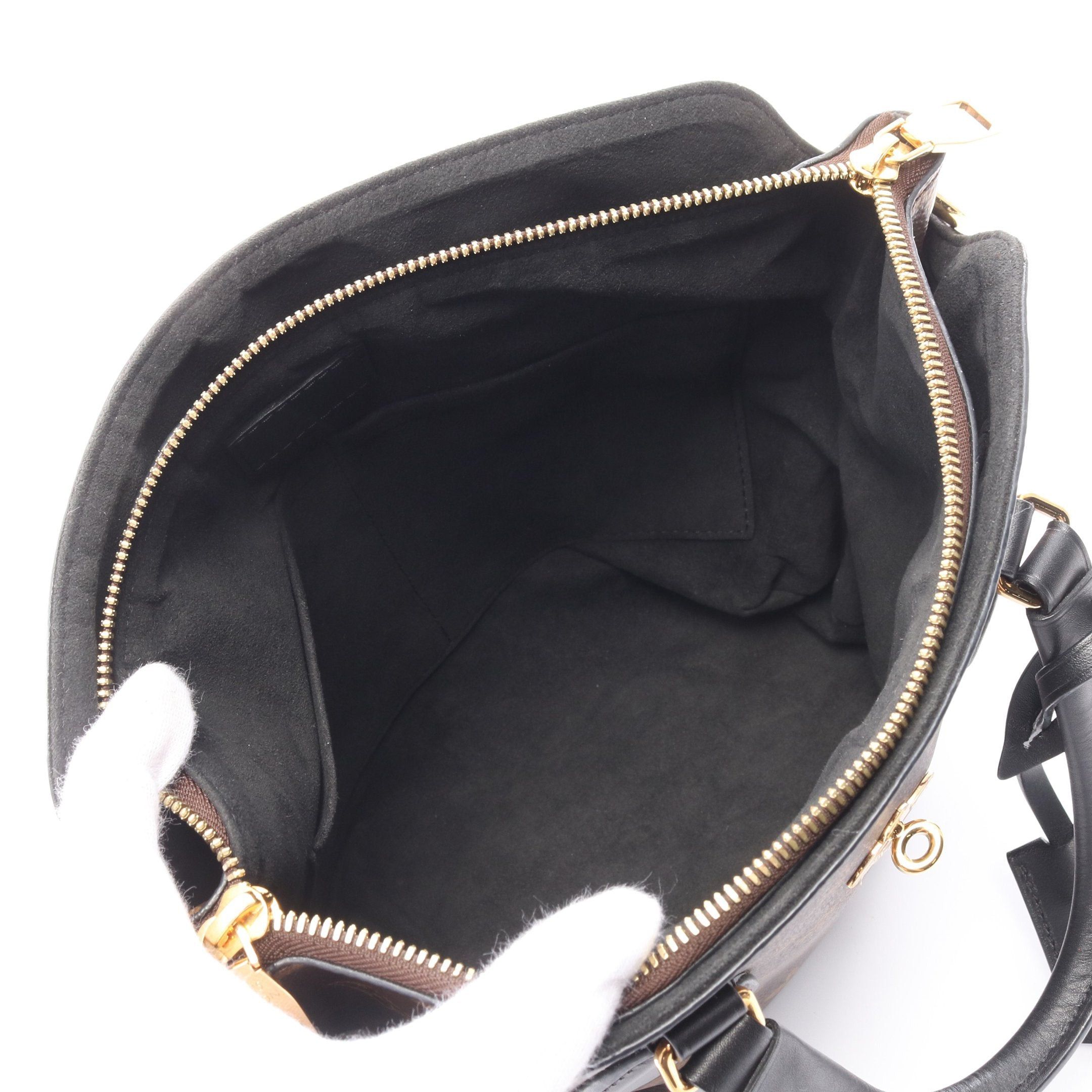 Louis Vuitton Louis Vuitton Flower Zipped Tote Pm Monogram Noir Handbag Bag Leather Brown Black Size ONE SIZE - 3 Thumbnail