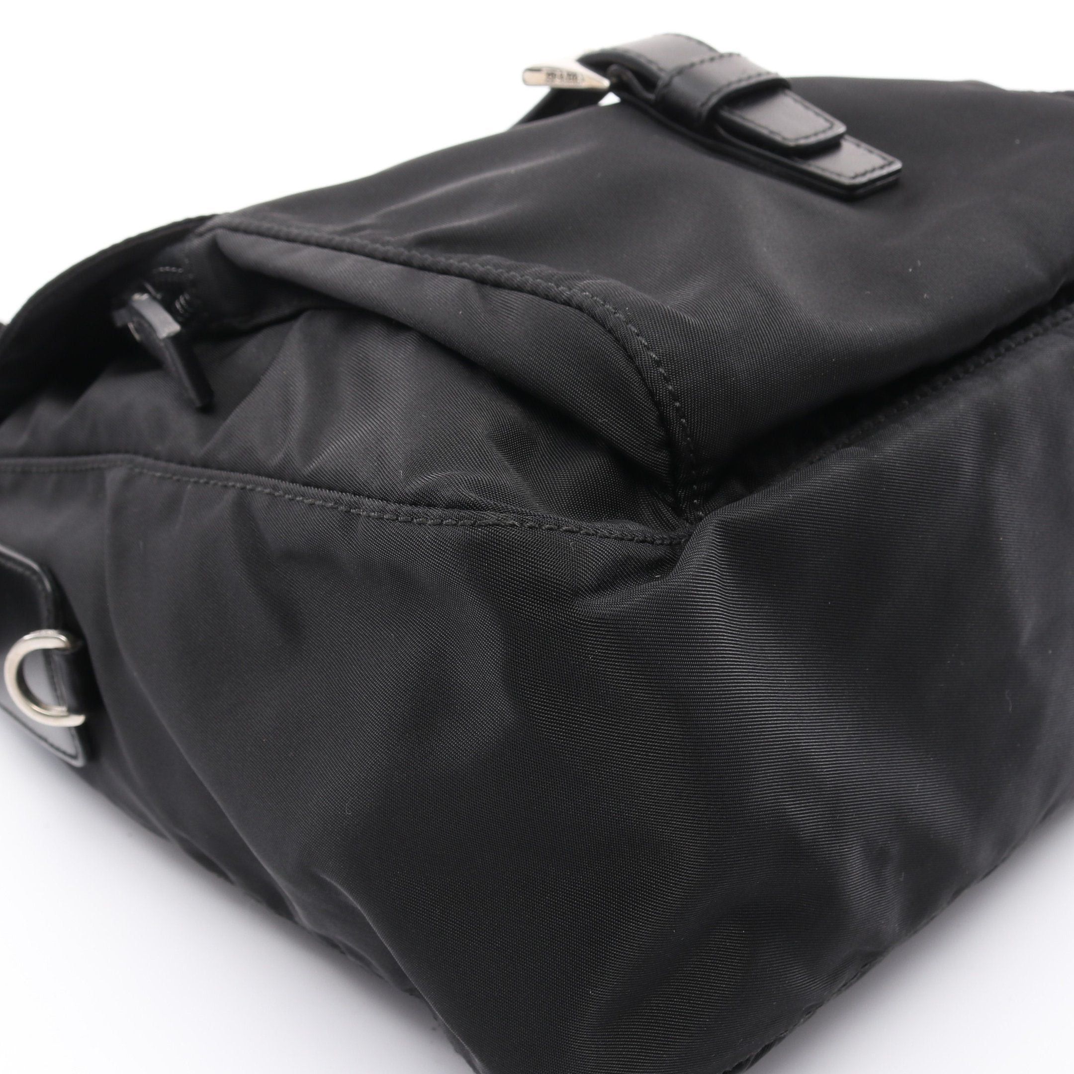 Prada Prada Vela Shoulder Bag Nylon Leather Black Size ONE SIZE - 5 Thumbnail