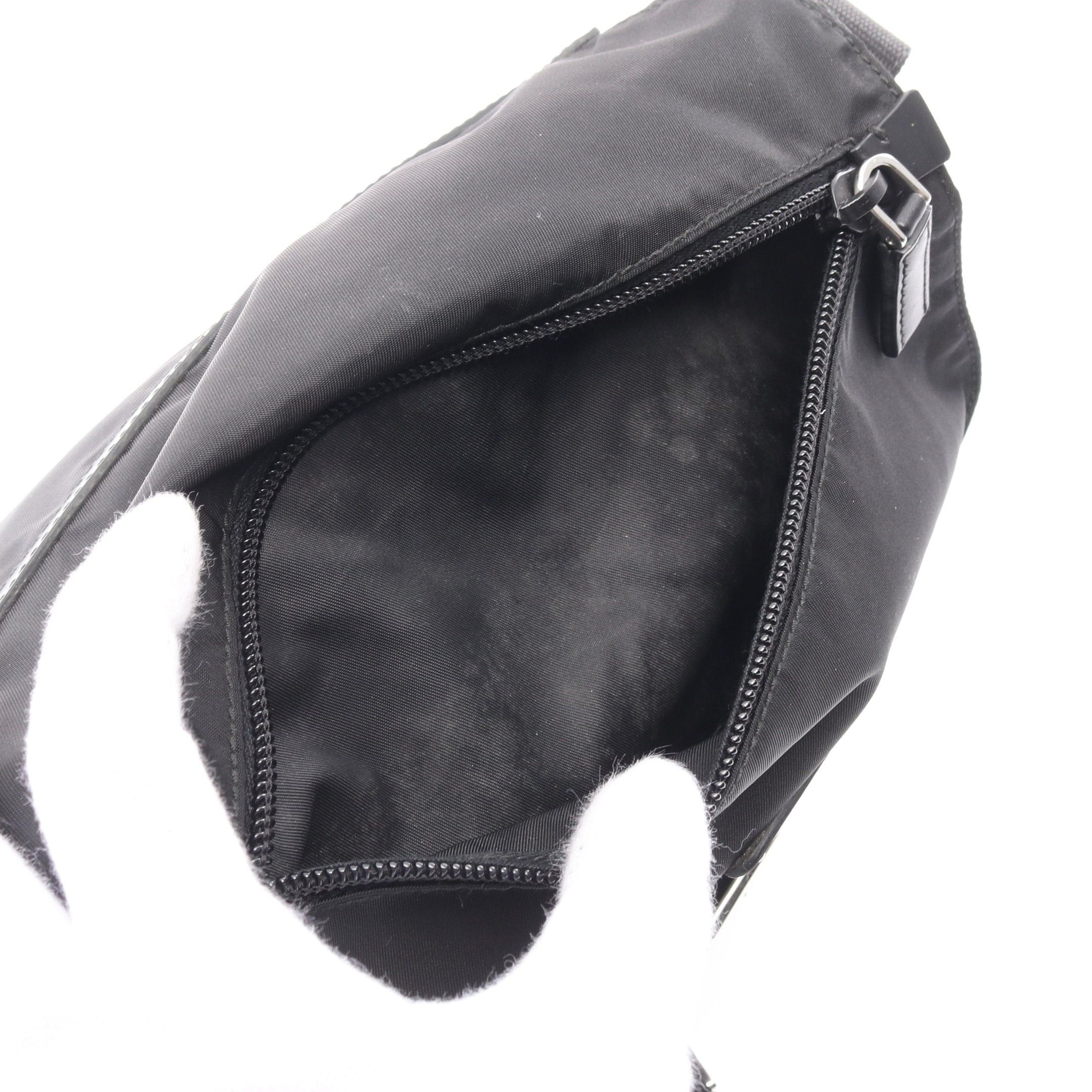Prada Prada Vela Shoulder Bag Nylon Leather Black Size ONE SIZE - 6 Thumbnail
