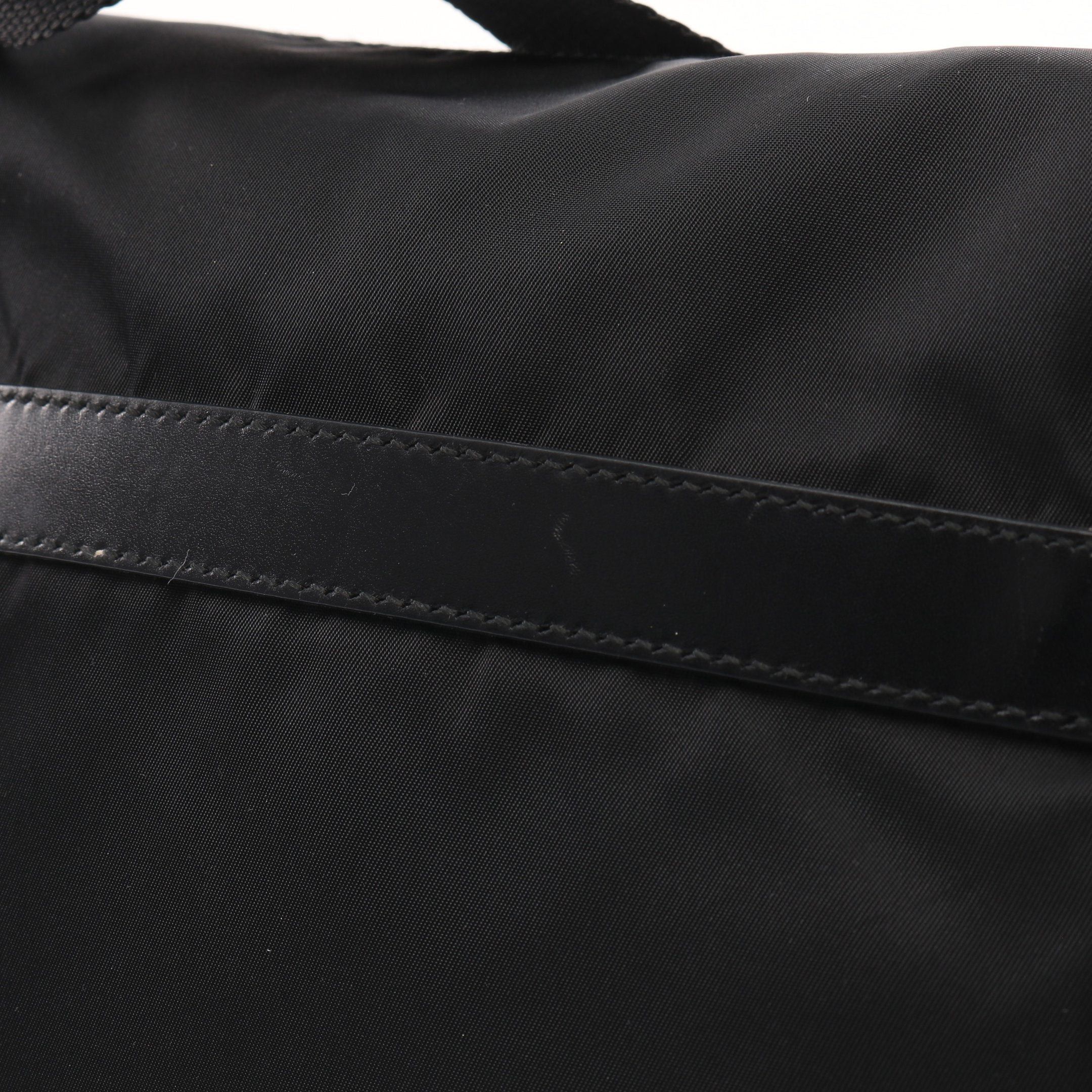 Prada Prada Vela Shoulder Bag Nylon Leather Black Size ONE SIZE - 9 Thumbnail
