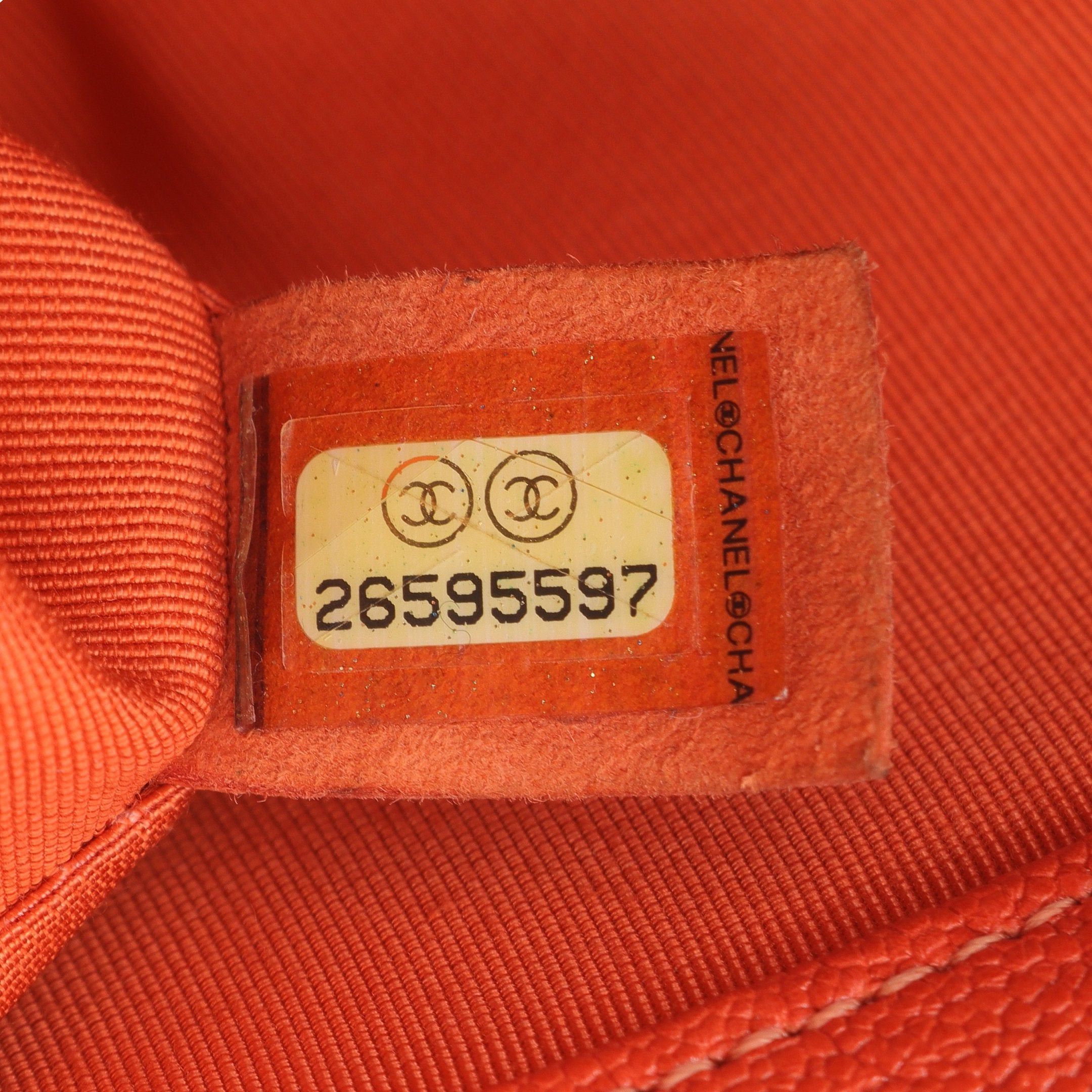 Chanel Chanel Boy Chanel Small Chain Shoulder Bag Caviar Skin Orange Antique Silver Hardware Size ONE SIZE - 5 Thumbnail