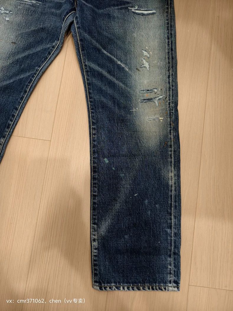 Visvim VISVIM Social Sculpture D27 Distressed Denim Pants- DMC Size US 27 - 3 Thumbnail