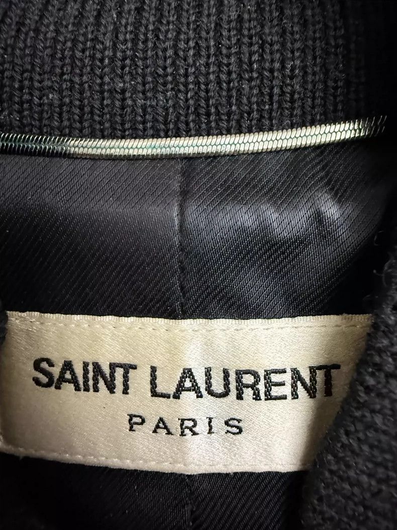 Saint Laurent Paris Saint Laurent Black and White Baseball Jacket- DMC Size US L / EU 52-54 / 3 - 3 Thumbnail