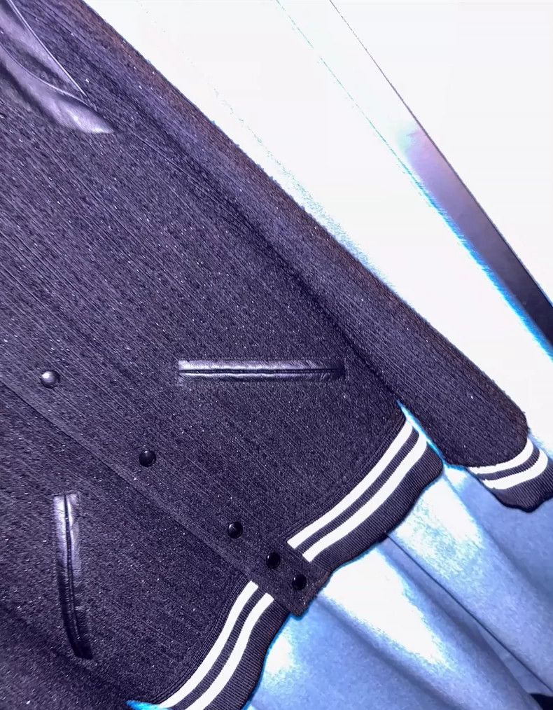 Saint Laurent Paris Saint Laurent Sparkly Baseball Jacket- DMC Size US L / EU 52-54 / 3 - 3 Thumbnail
