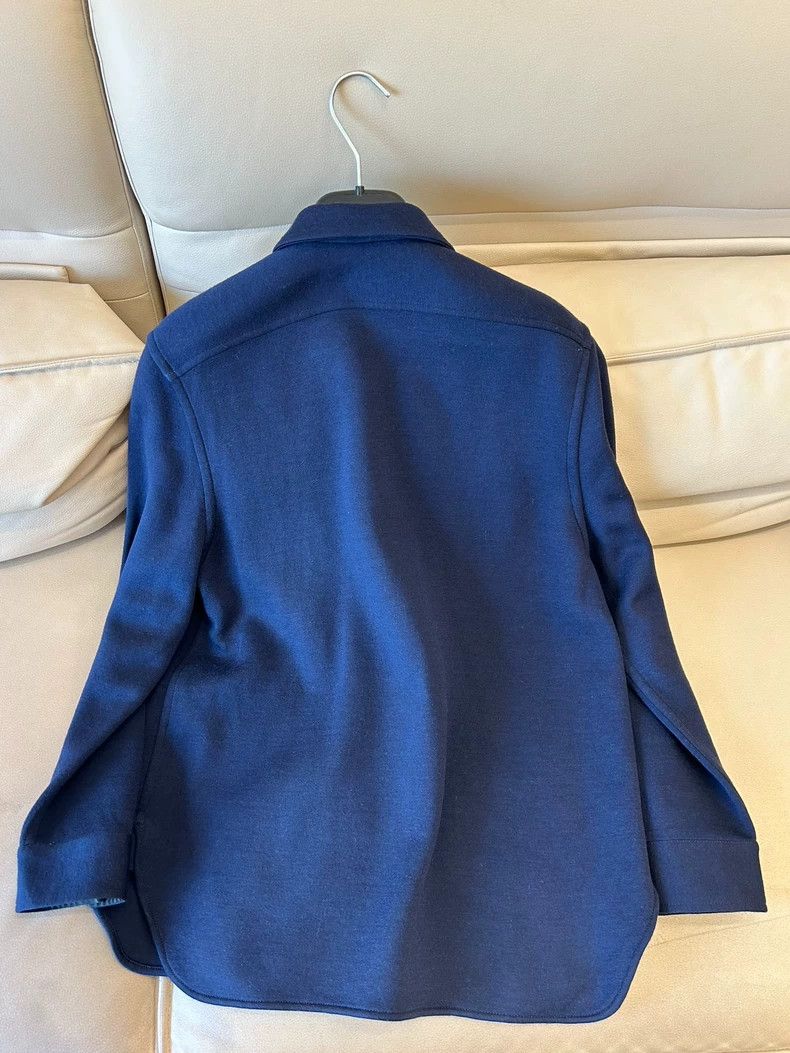 Saint Laurent Paris Saint Laurent Wool Shirt with YSL Logo Embroidery- DMC Size US M / EU 48-50 / 2 - 3 Thumbnail