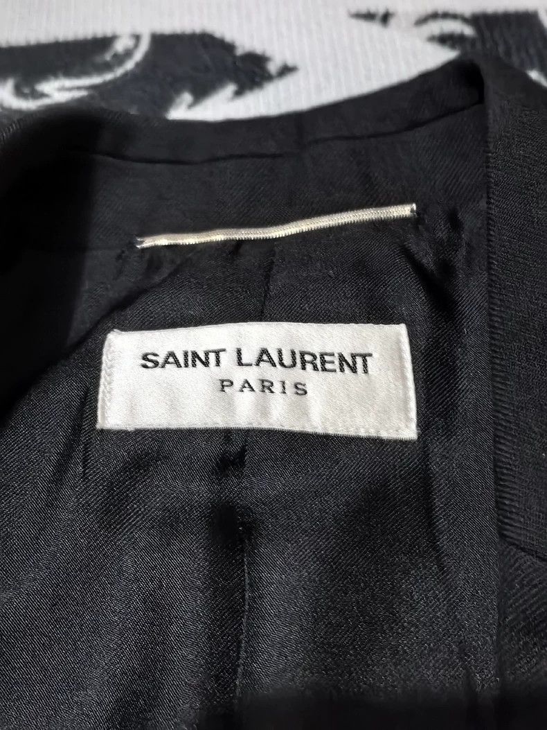 Saint Laurent Paris YSL Men's Suit with Shoulder Pad Set- DMC Size US M / EU 48-50 / 2 - 5 Thumbnail