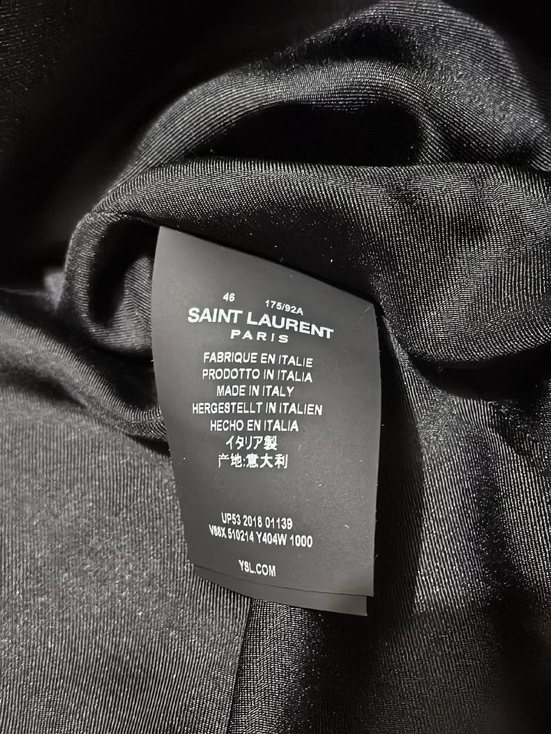 Saint Laurent Paris YSL Men's Suit with Shoulder Pad Set- DMC Size US M / EU 48-50 / 2 - 4 Thumbnail