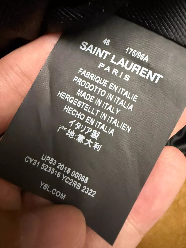 Saint Laurent Paris Saint Laurent Woven Leather Jacket Size 48- DMC Size US L / EU 52-54 / 3 - 4 Thumbnail