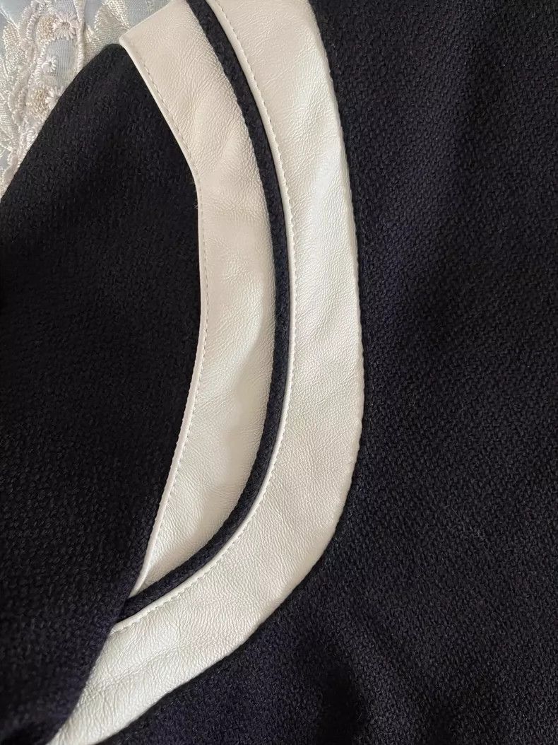 Saint Laurent Paris Saint Laurent Black and White Baseball Jacket- DMC Size US XXL / EU 58 / 5 - 5 Thumbnail