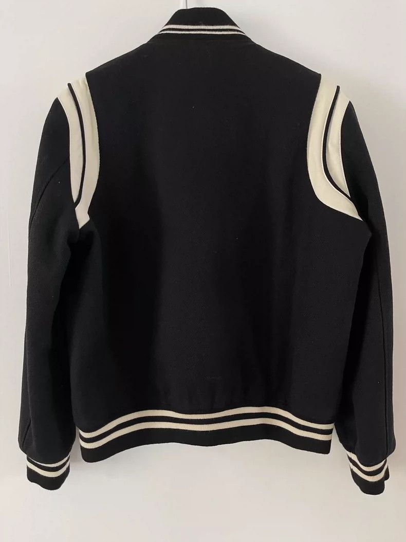 Saint Laurent Paris Saint Laurent Black and White Baseball Jacket- DMC Size US XXL / EU 58 / 5 - 2 Thumbnail