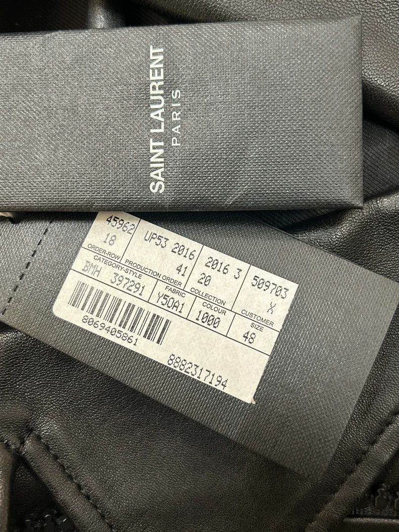 Saint Laurent Paris Saint Laurent Black Leather Rider Jacket- DMC Size US L / EU 52-54 / 3 - 3 Thumbnail