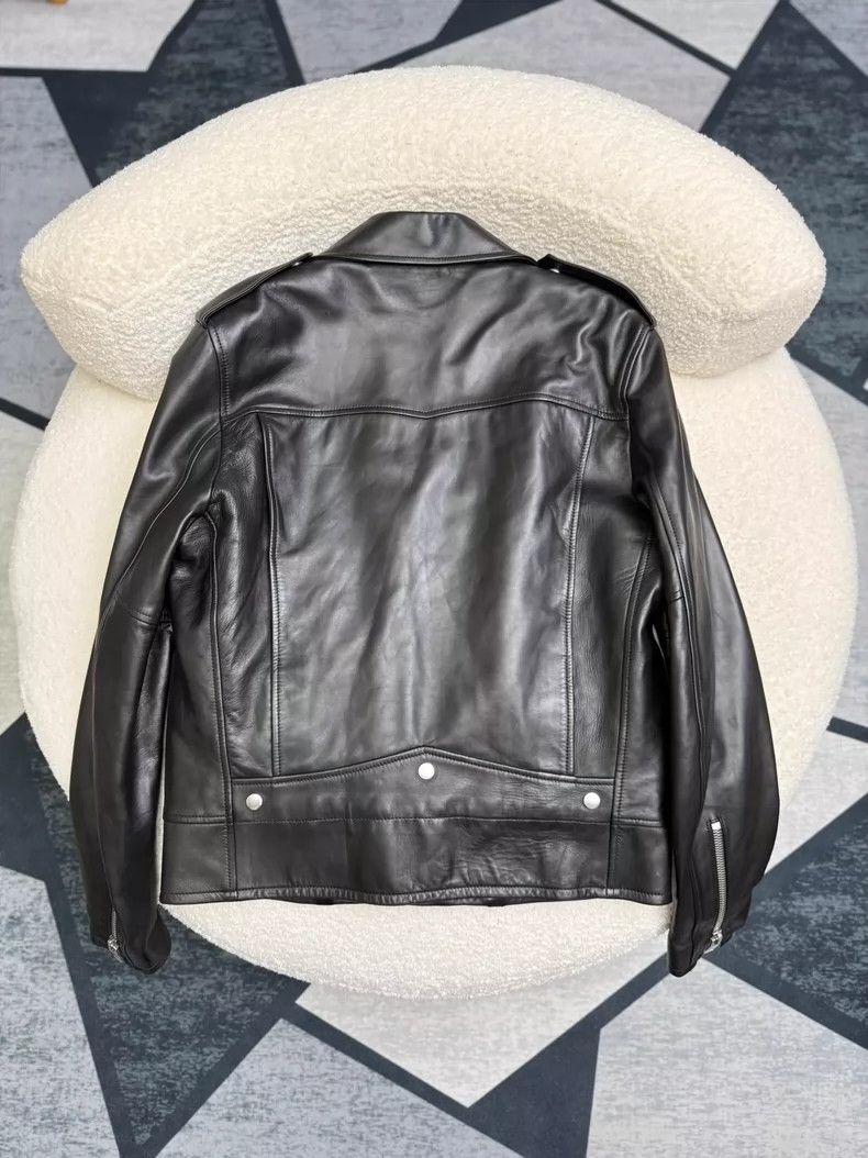 Saint Laurent Paris Saint Laurent Black Leather Biker Jacket- DMC Size US L / EU 52-54 / 3 - 2 Thumbnail