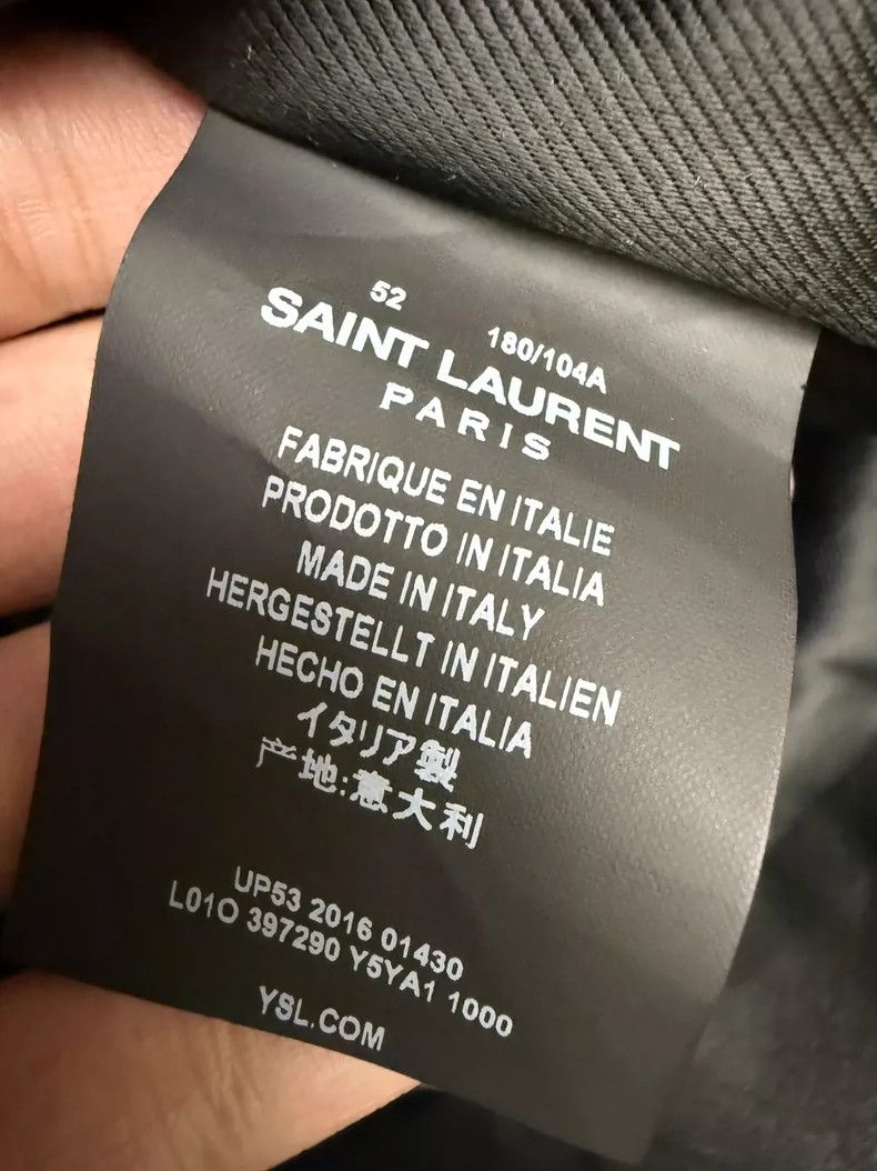 Saint Laurent Paris Saint Laurent Black Leather Biker Jacket- DMC Size US L / EU 52-54 / 3 - 4 Thumbnail