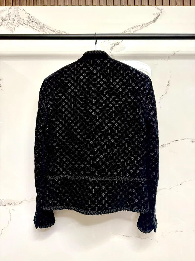 Saint Laurent Paris Saint Laurent Black Velvet Embroidered Jacket- DMC Size US M / EU 48-50 / 2 - 3 Thumbnail
