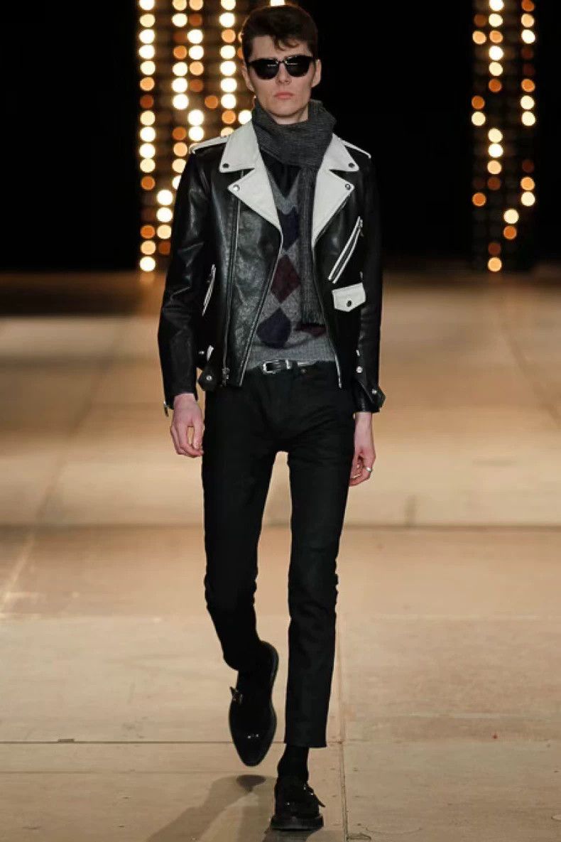 Saint Laurent Paris Saint Laurent Black and White Leather Jacket- DMC Size US M / EU 48-50 / 2 - 7 Thumbnail