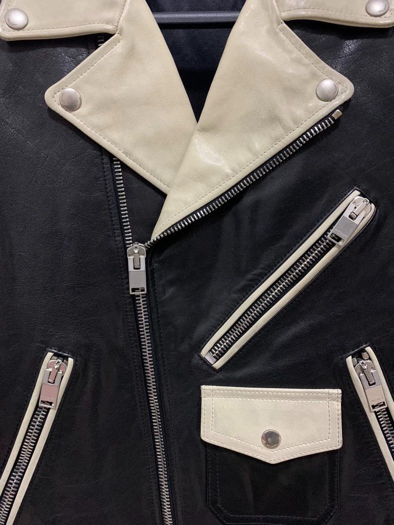 Saint Laurent Paris Saint Laurent Black and White Leather Jacket- DMC Size US M / EU 48-50 / 2 - 5 Thumbnail