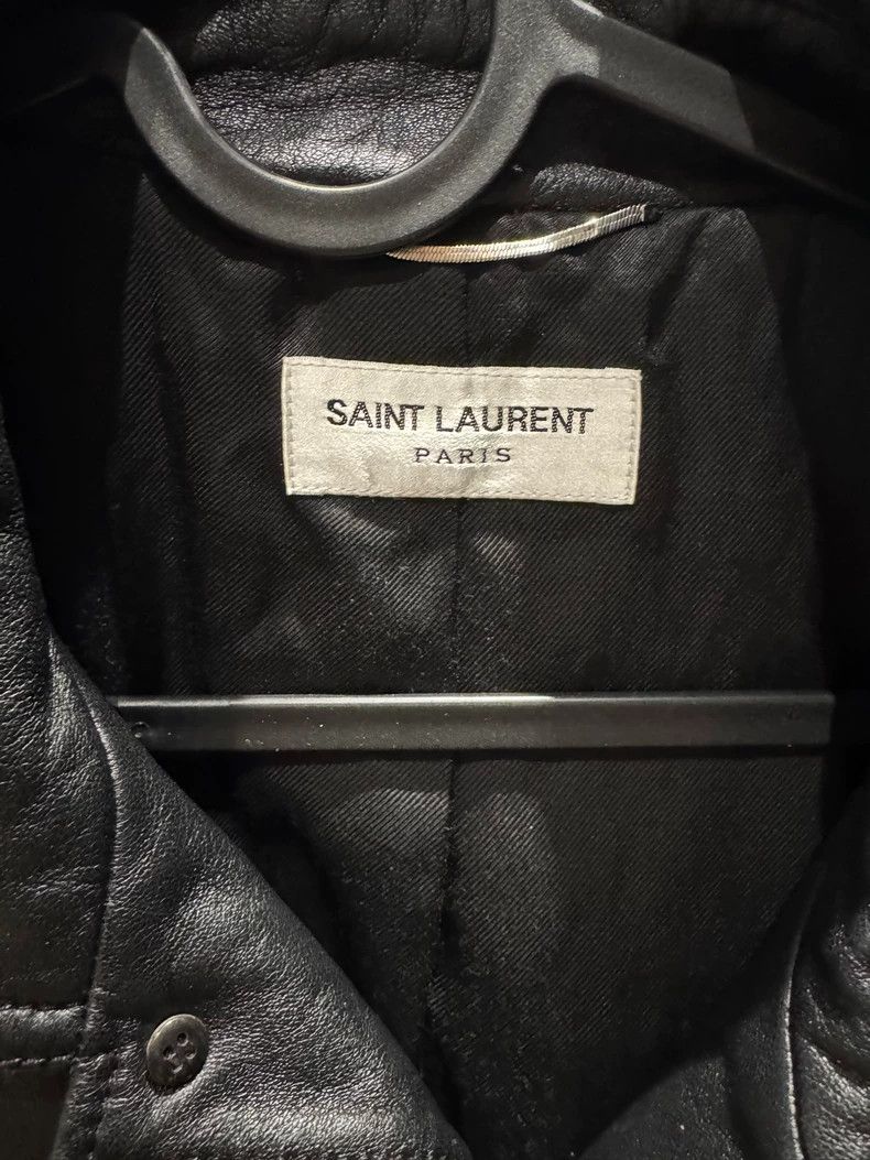 Yves Saint Laurent YSL Black Leather Jacket Size 50- DMC Size US L / EU 52-54 / 3 - 2 Thumbnail