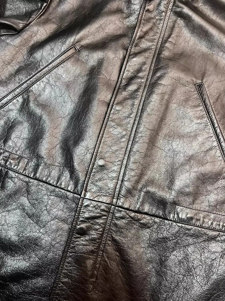 Saint Laurent Paris Saint Laurent Black Leather Hooded Trench Coat- DMC Size US L / EU 52-54 / 3 - 5 Thumbnail