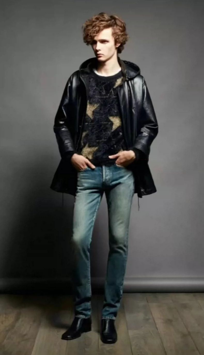 Saint Laurent Paris Saint Laurent Black Leather Hooded Trench Coat- DMC Size US L / EU 52-54 / 3 - 7 Thumbnail