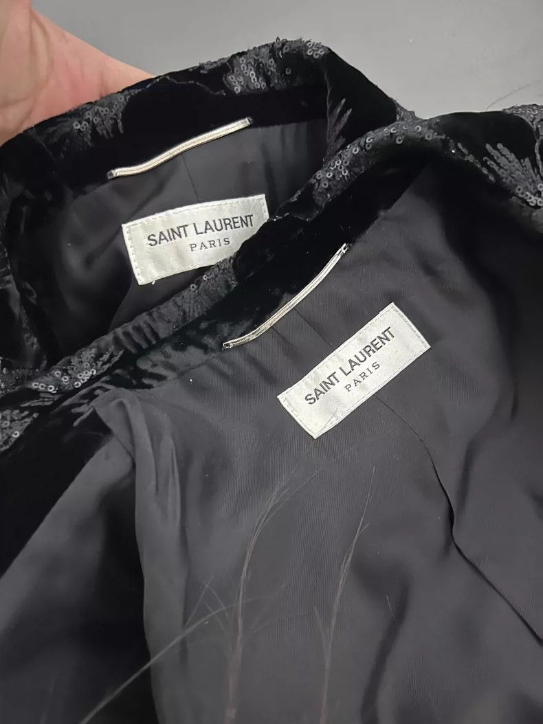 Saint Laurent Paris Saint Laurent Velvet Floral Blazer Jacket- DMC Size US L / EU 52-54 / 3 - 5 Thumbnail