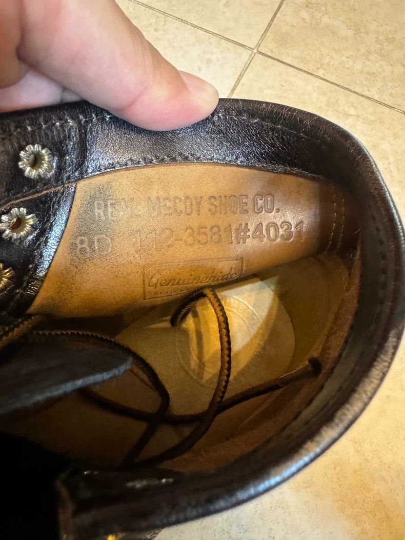 The Real McCoy's REAL McCOY'S Black Work Boots with Scuffs- DMC Size US 8 / EU 41 - 8 Thumbnail