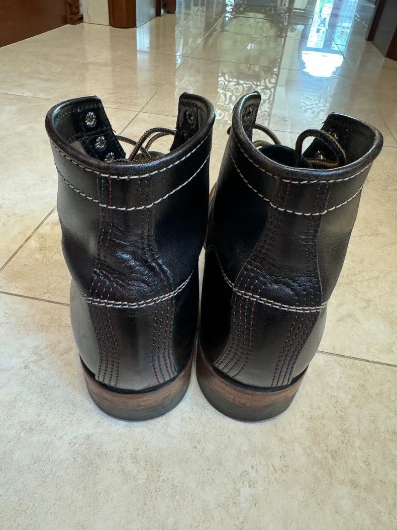 The Real McCoy's REAL McCOY'S Black Work Boots with Scuffs- DMC Size US 8 / EU 41 - 5 Thumbnail