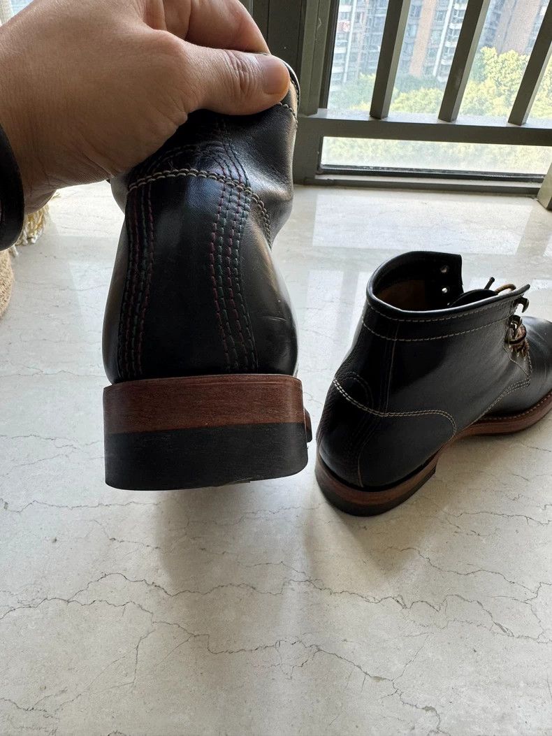 The Real McCoy's REAL McCoy's Black Leather Boots with Cat Paw Sole- DMC Size US 8.5 / EU 41-42 - 5 Thumbnail