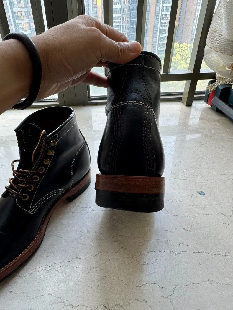 The Real McCoy's REAL McCoy's Black Leather Boots with Cat Paw Sole- DMC Size US 8.5 / EU 41-42 - 4 Thumbnail